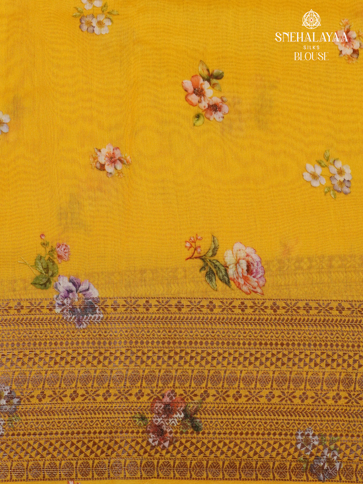 Yellow Chanderi Saree