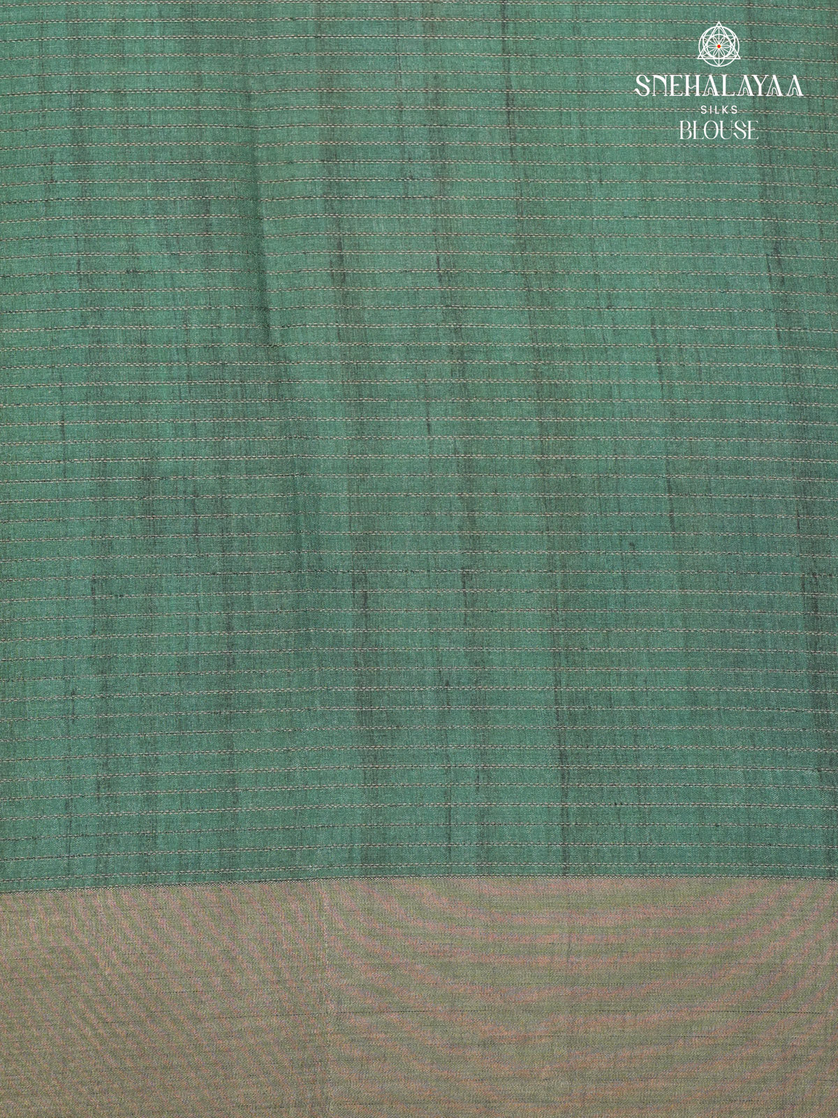 Pastel Green Floral Printed Tussar Saree