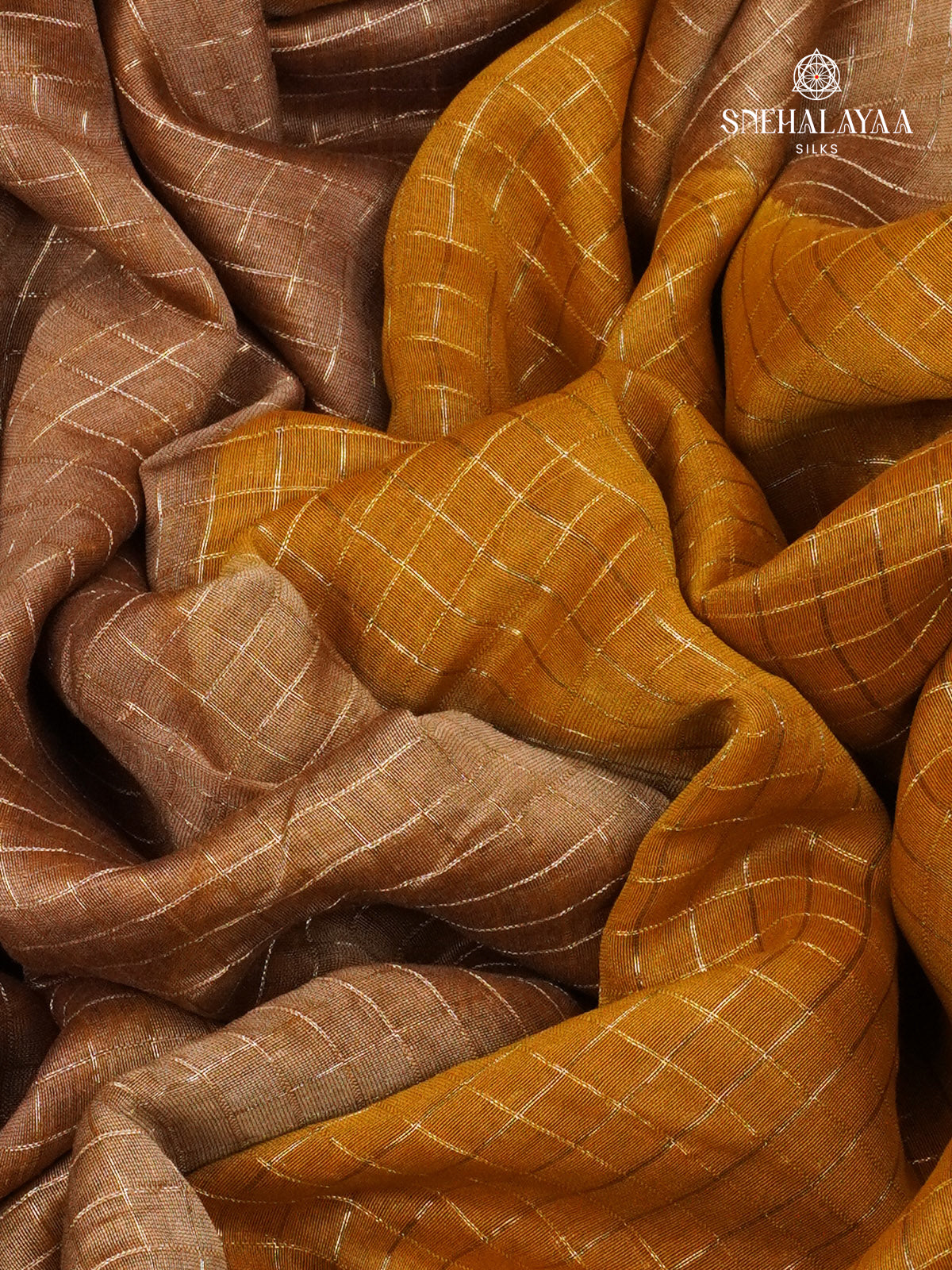 Mustard Yellow Chanderi Saree