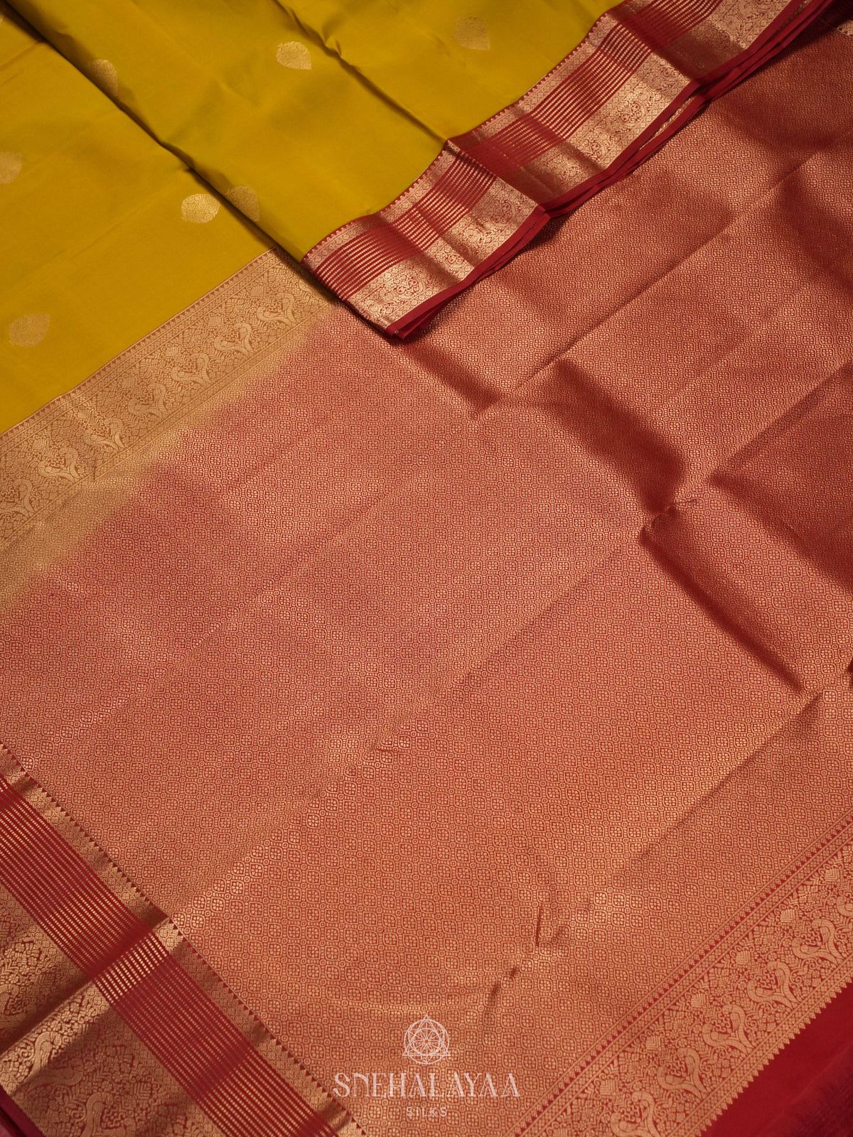 Yellow Kanjivaram Silk Saree