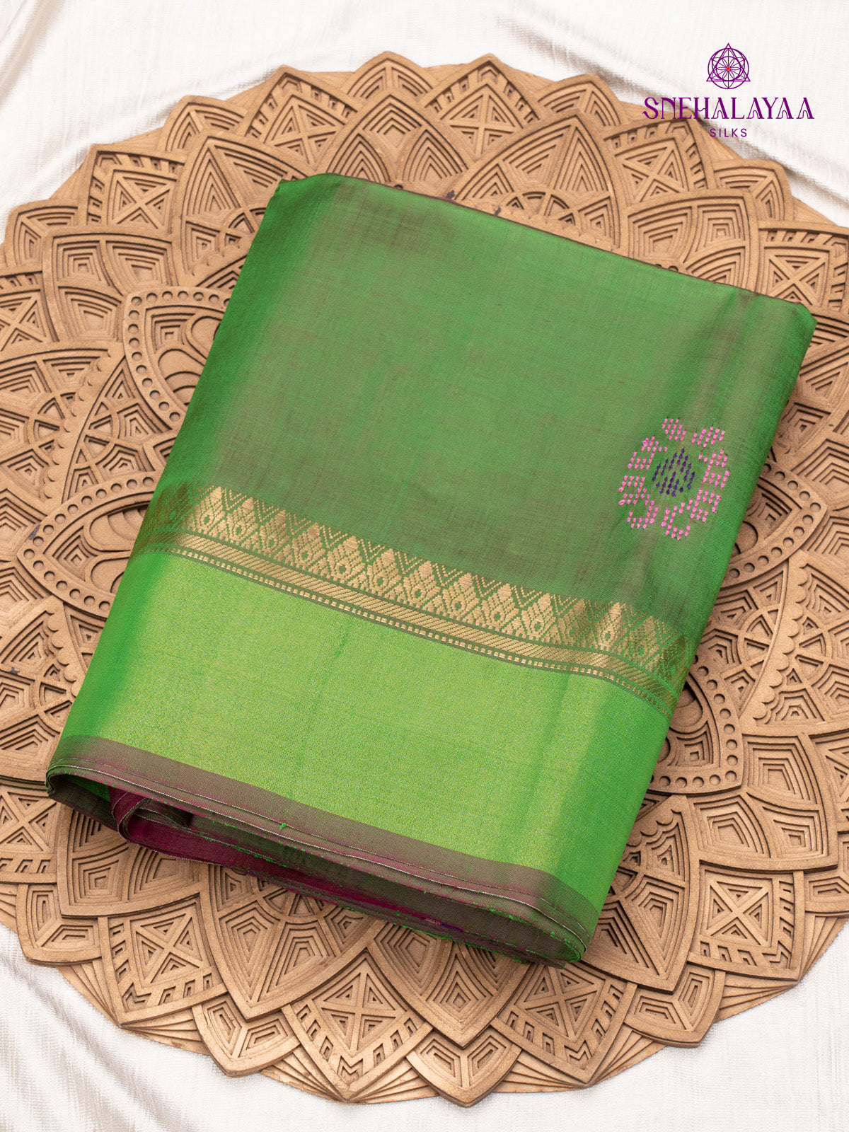 Green Katan Silk Saree