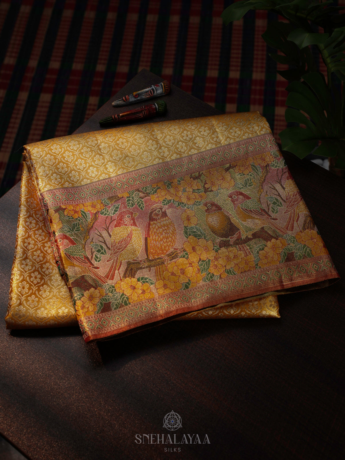 Yellow Kanjivaram Silk Saree