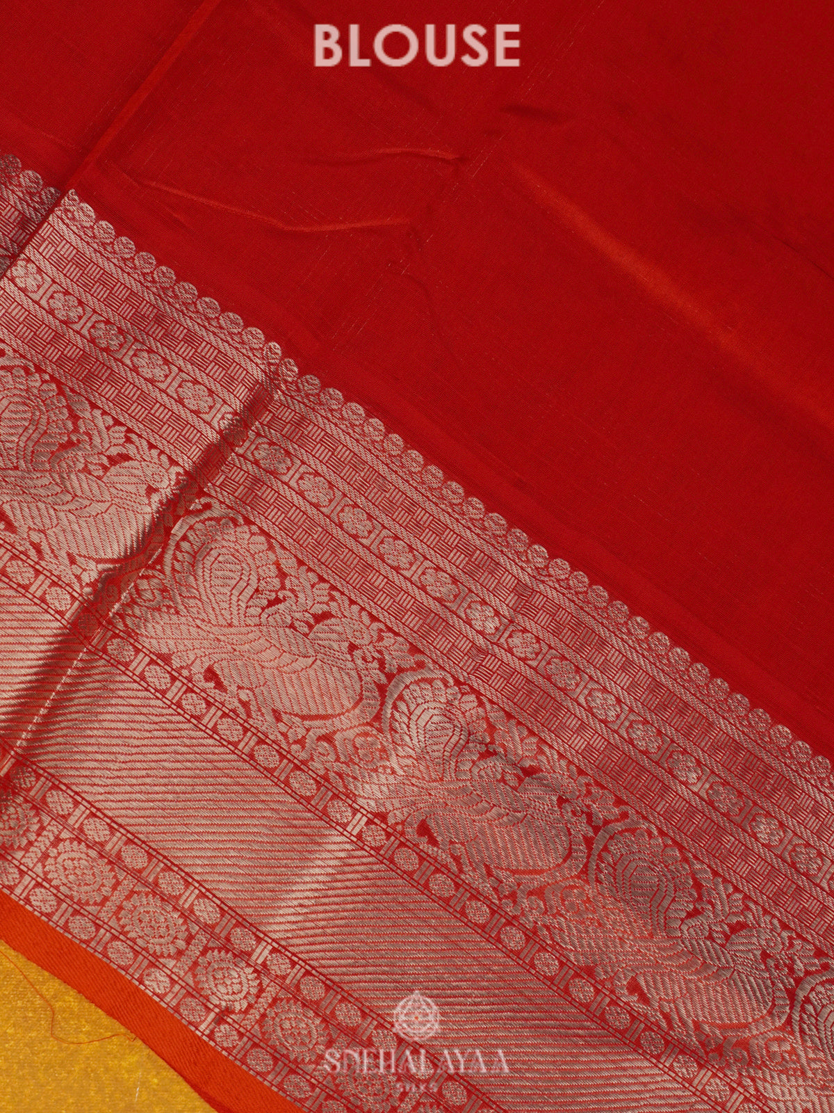 Rust Orange Mangalagiri Kuppadam Silk Saree
