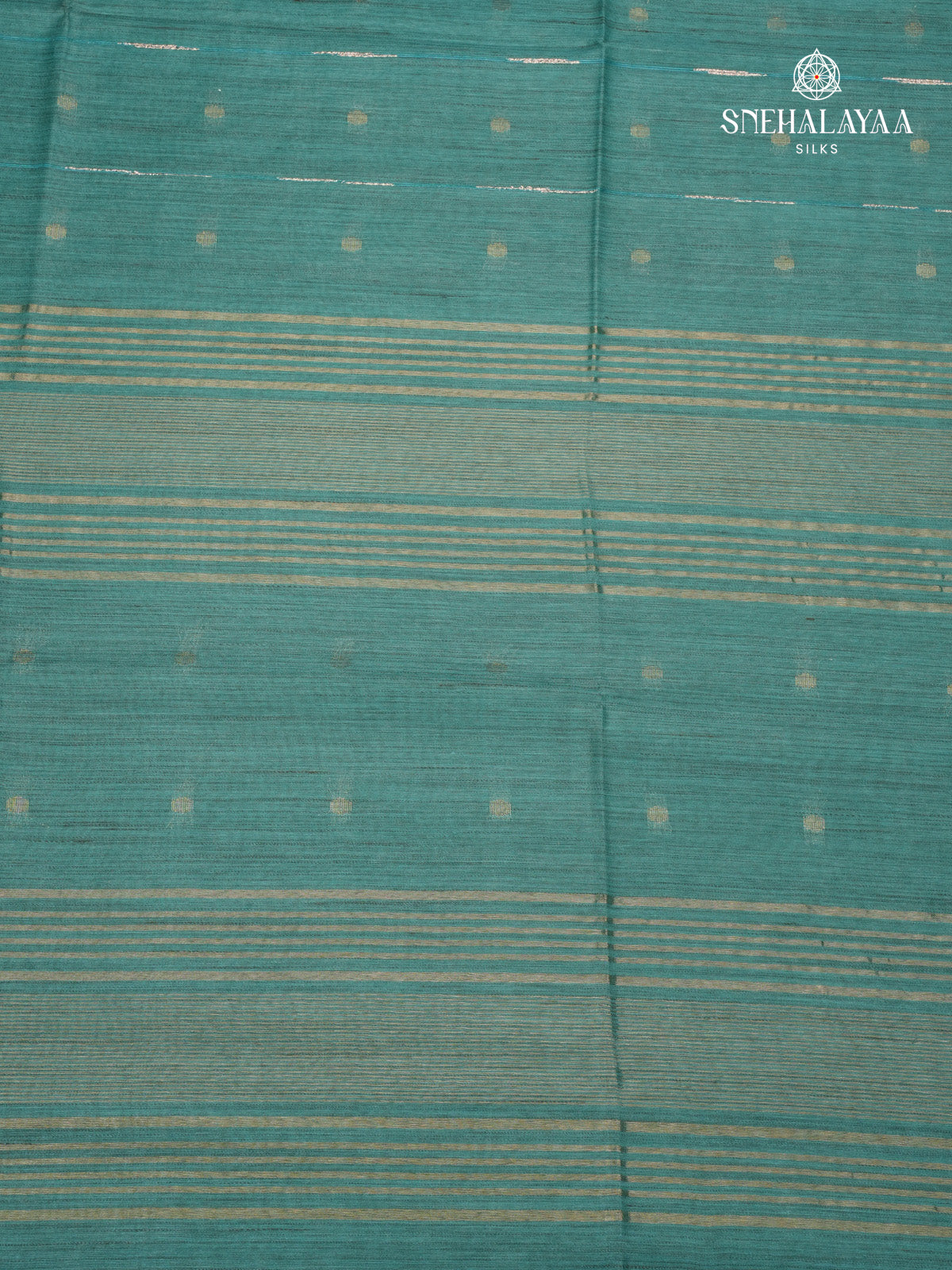 Teal Blue bamboo Silk Saree