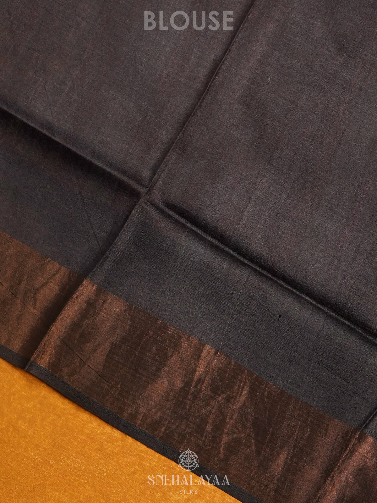 Blue Tussar Saree