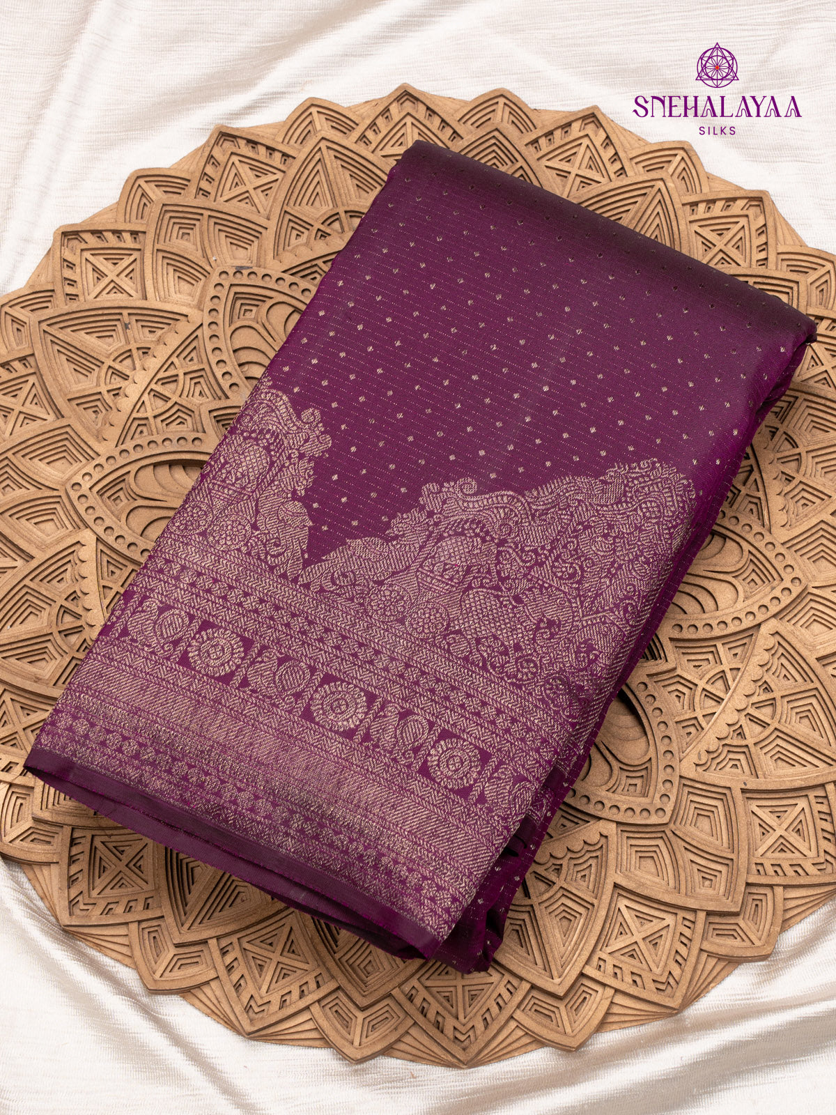 Purple Kanjivaram Silk Saree