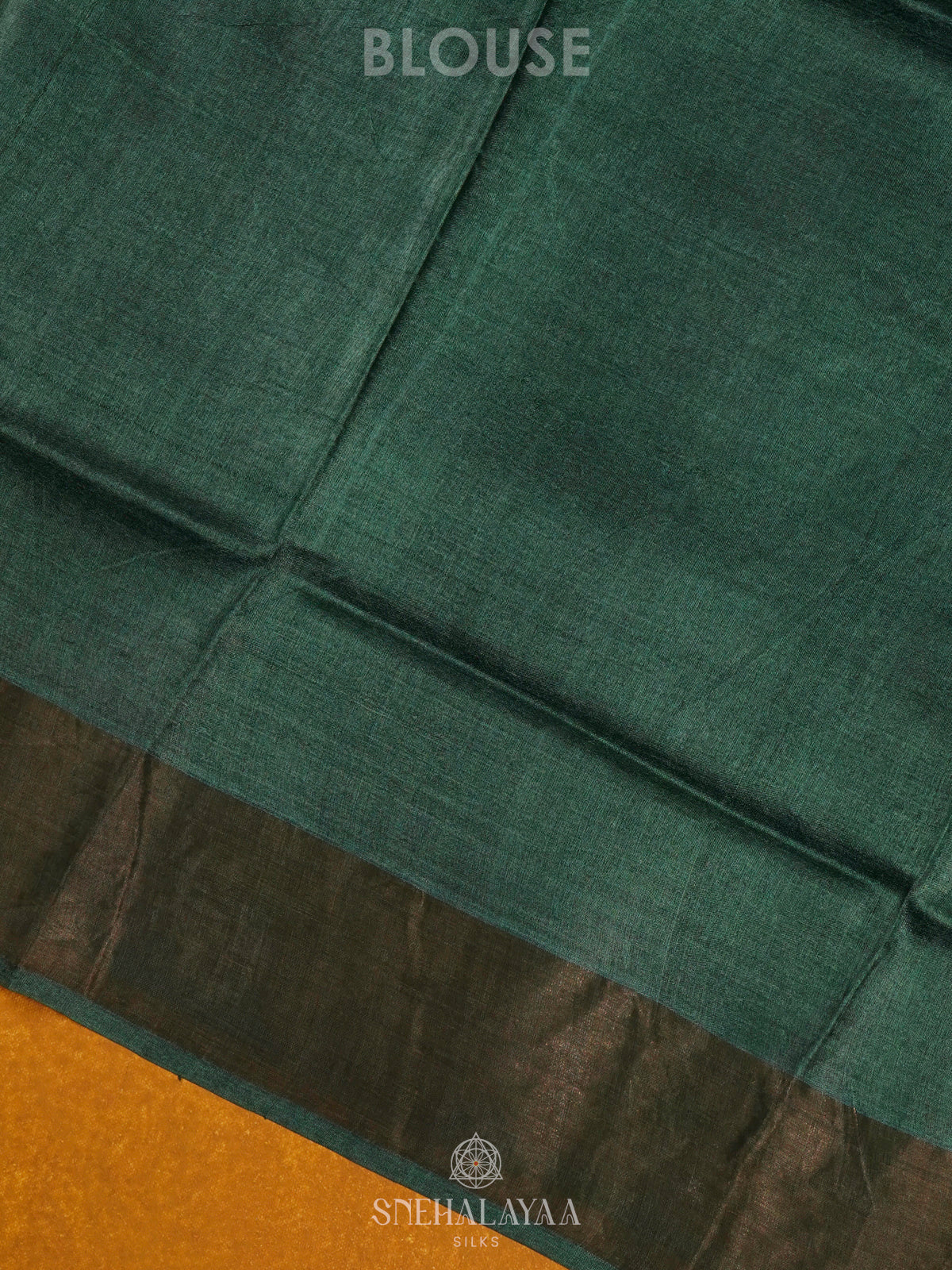 Olive Green Tussar Saree