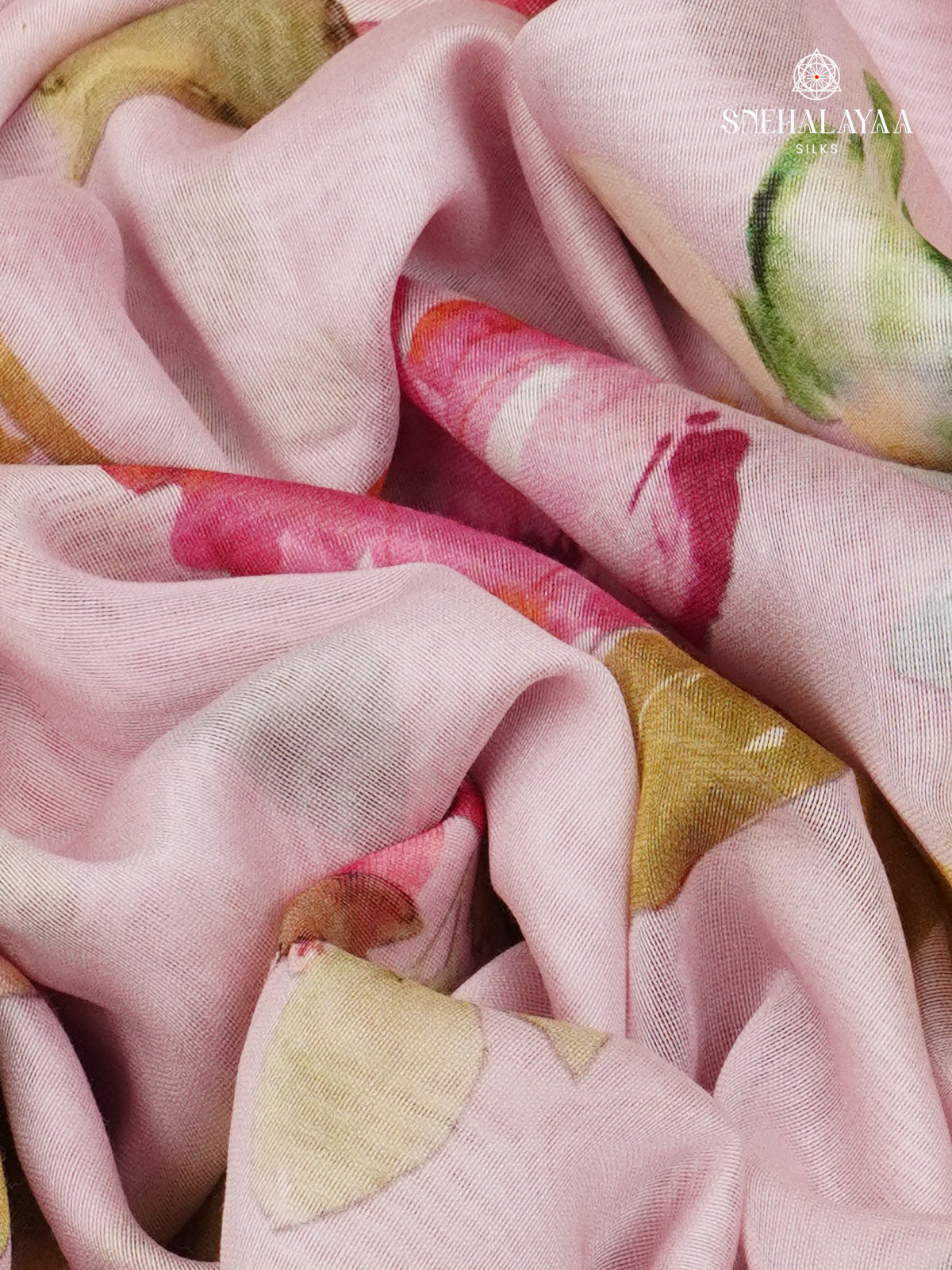 Pastel Pink Chanderi Saree