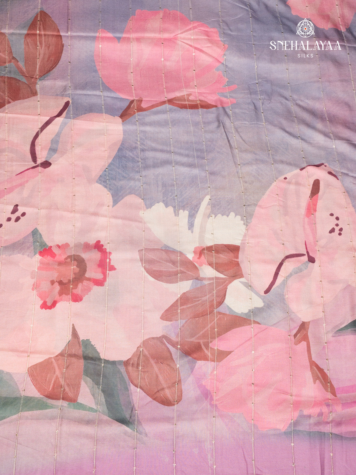 Lavender Tussar Saree