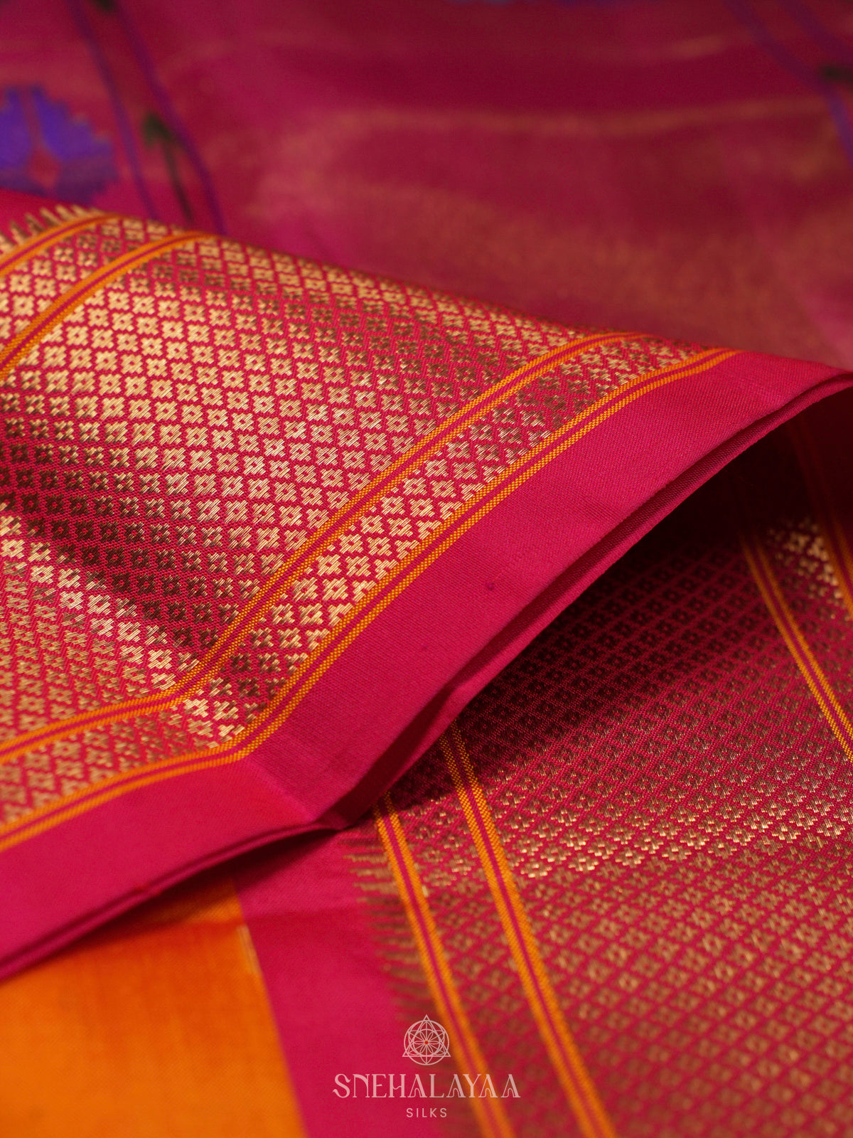 Orange Kanjivaram Silk Saree