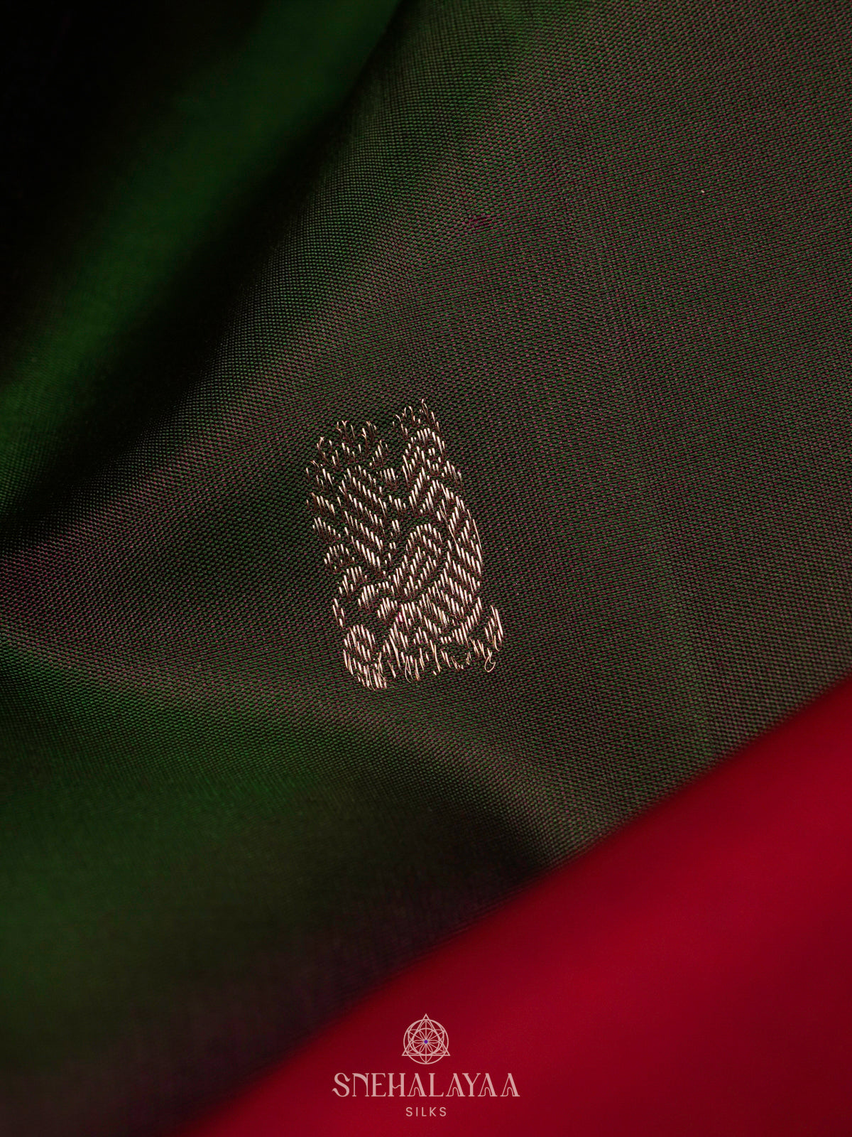Forest Green Kanjivaram Silk Saree