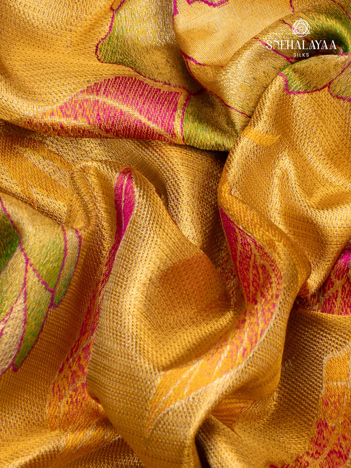 Yellow Tissue Kanjivaram Silk Saree