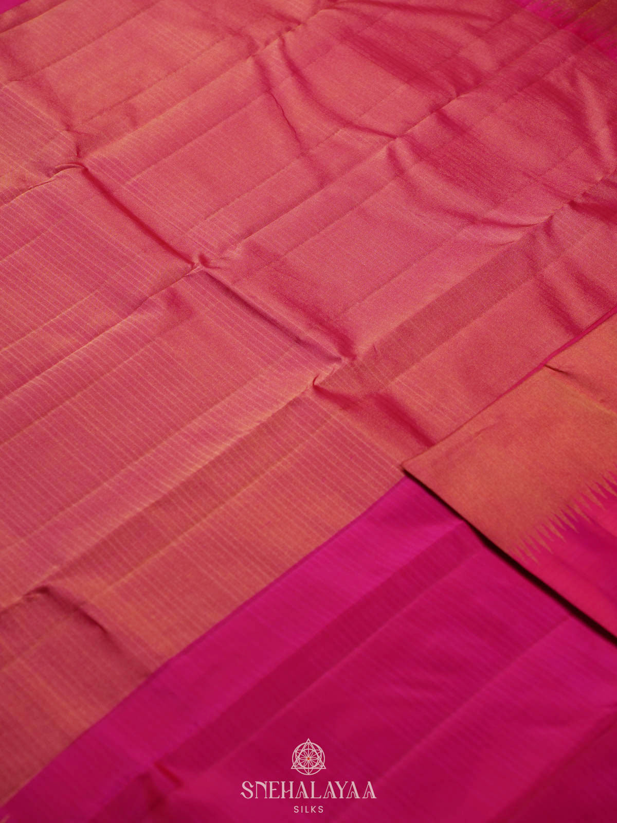 Pink Kanjivaram silk saree