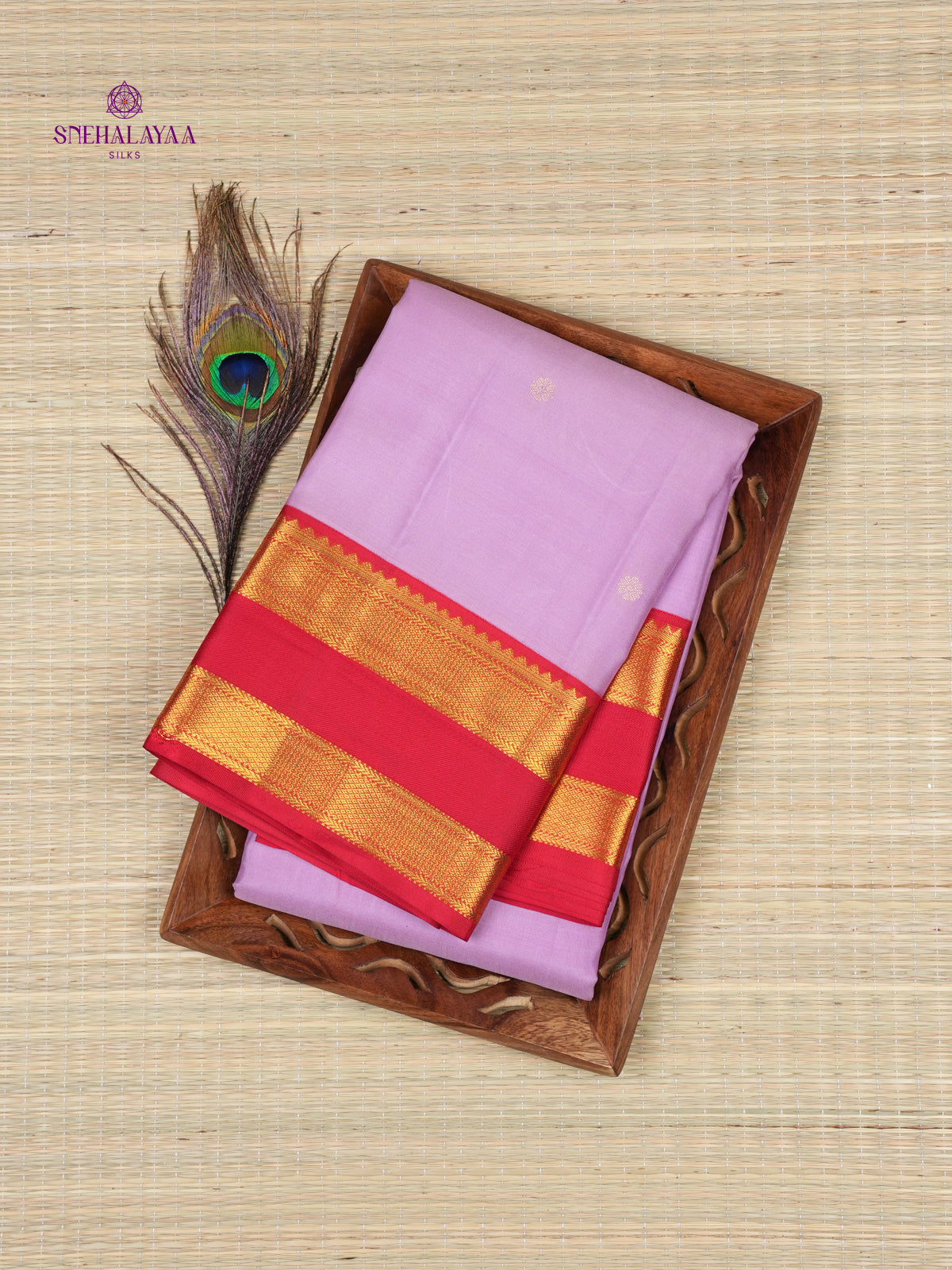 Lavender Kanjivaram Silk Saree