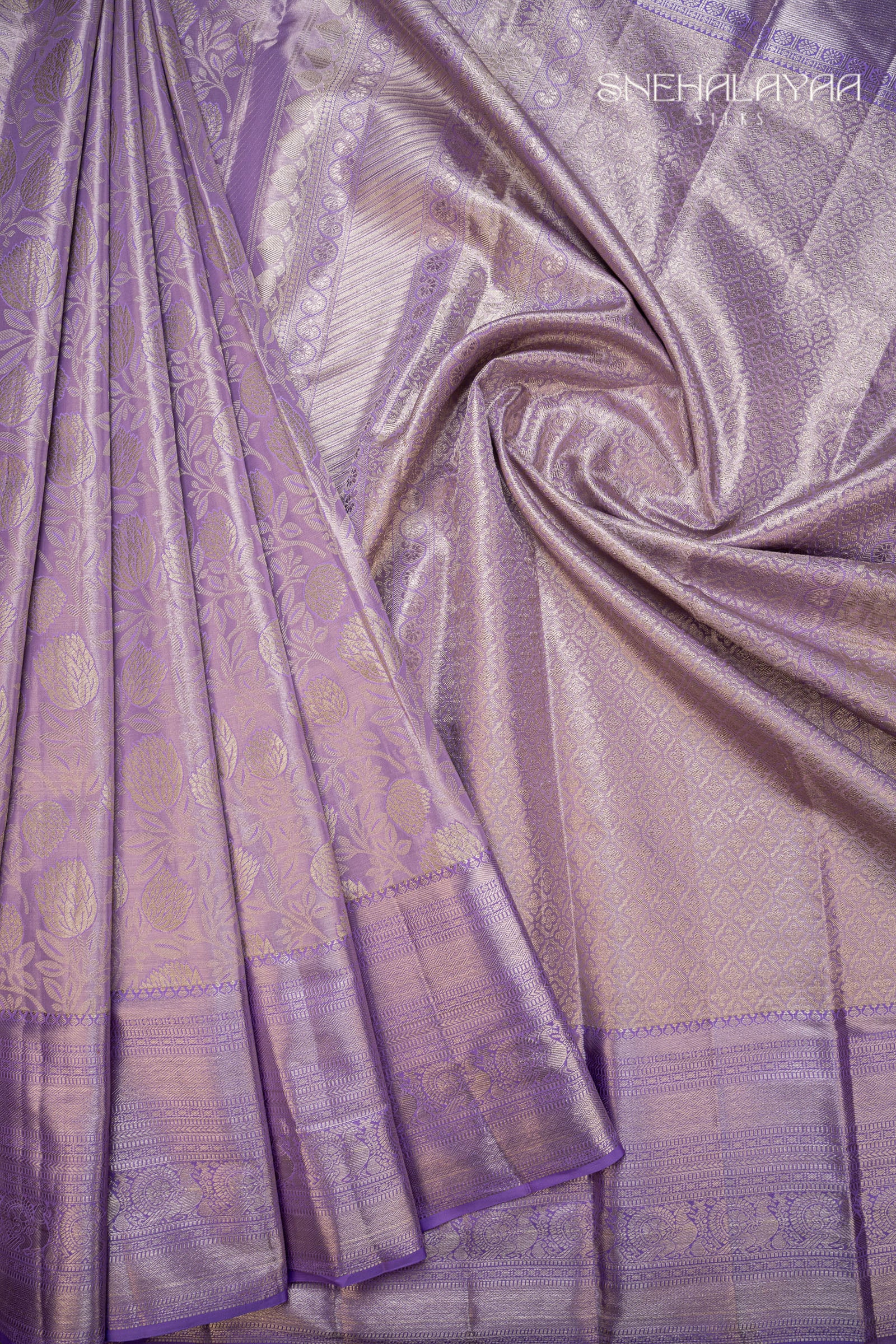 Orchid Purple Tissue Kancheevaram Silk Saree