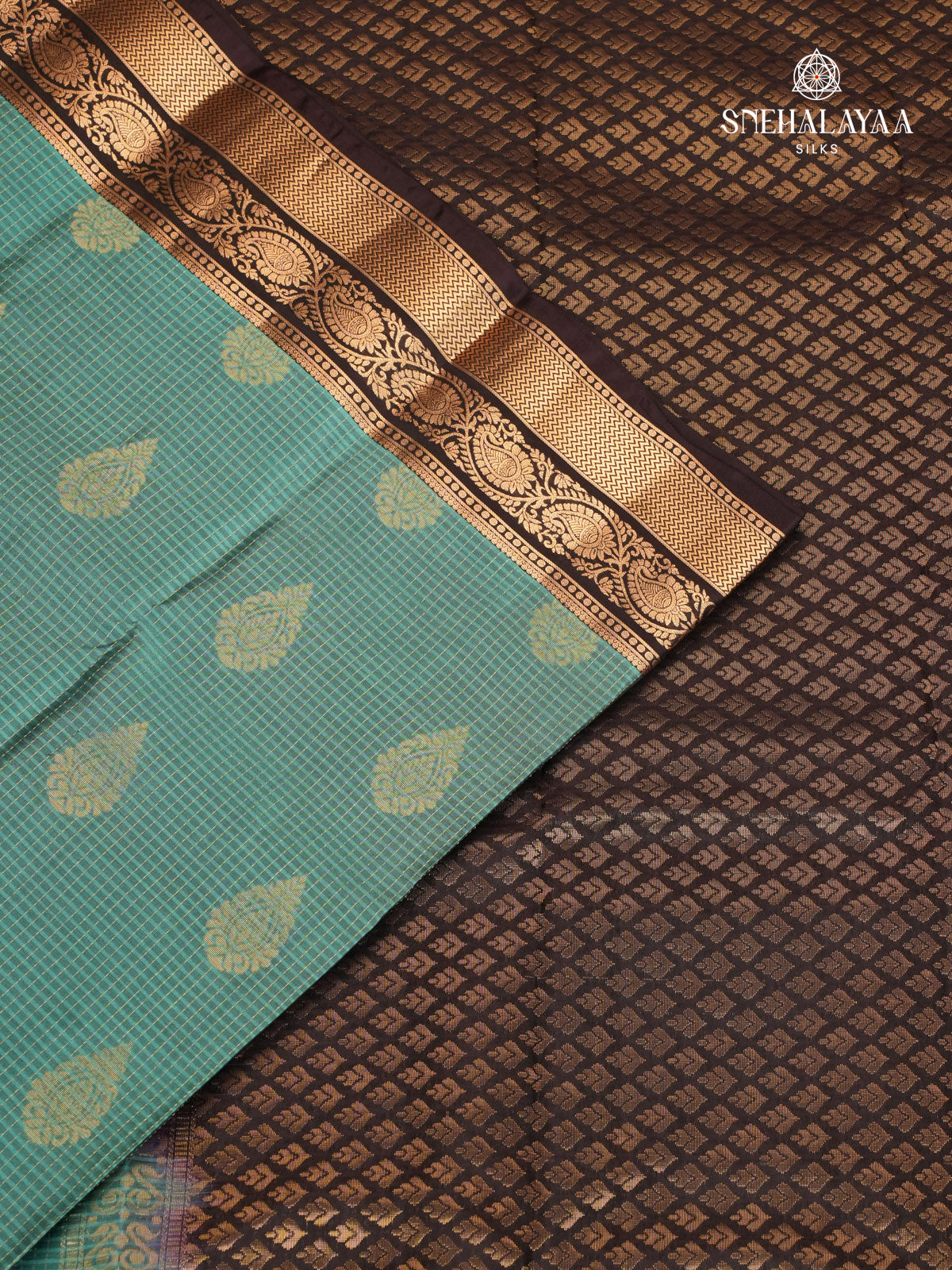 Teal Green Kanjivaram Silk Saree