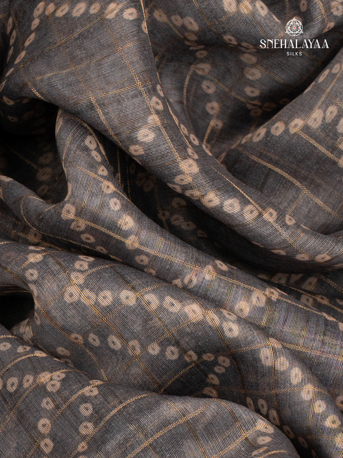 Grey Madhubani Saree