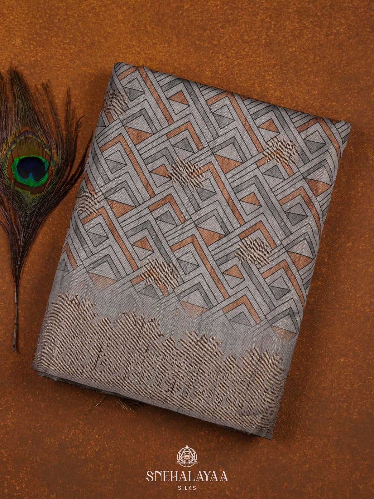Grey Jute Saree