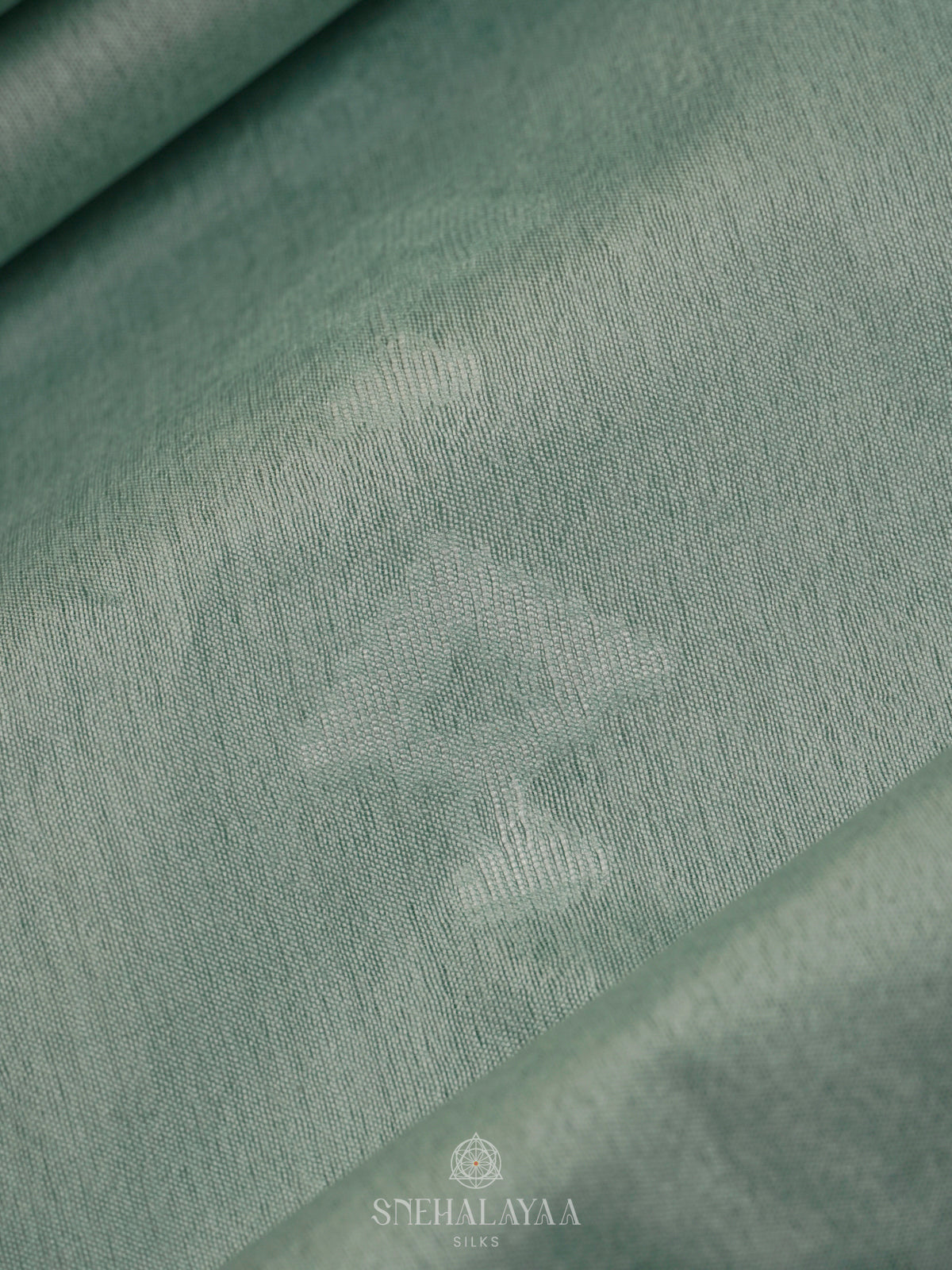 Grey Green Bamboo Silk Saree