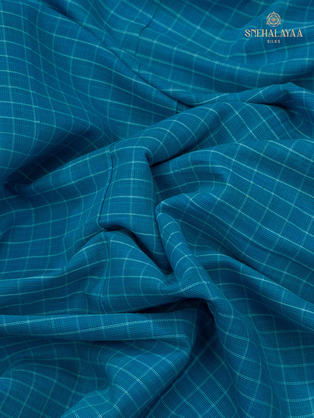 Blue Gadwal Cotton Saree