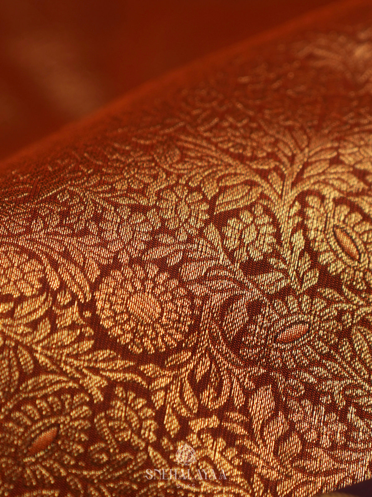 Orange Kanjivaram Silk Saree