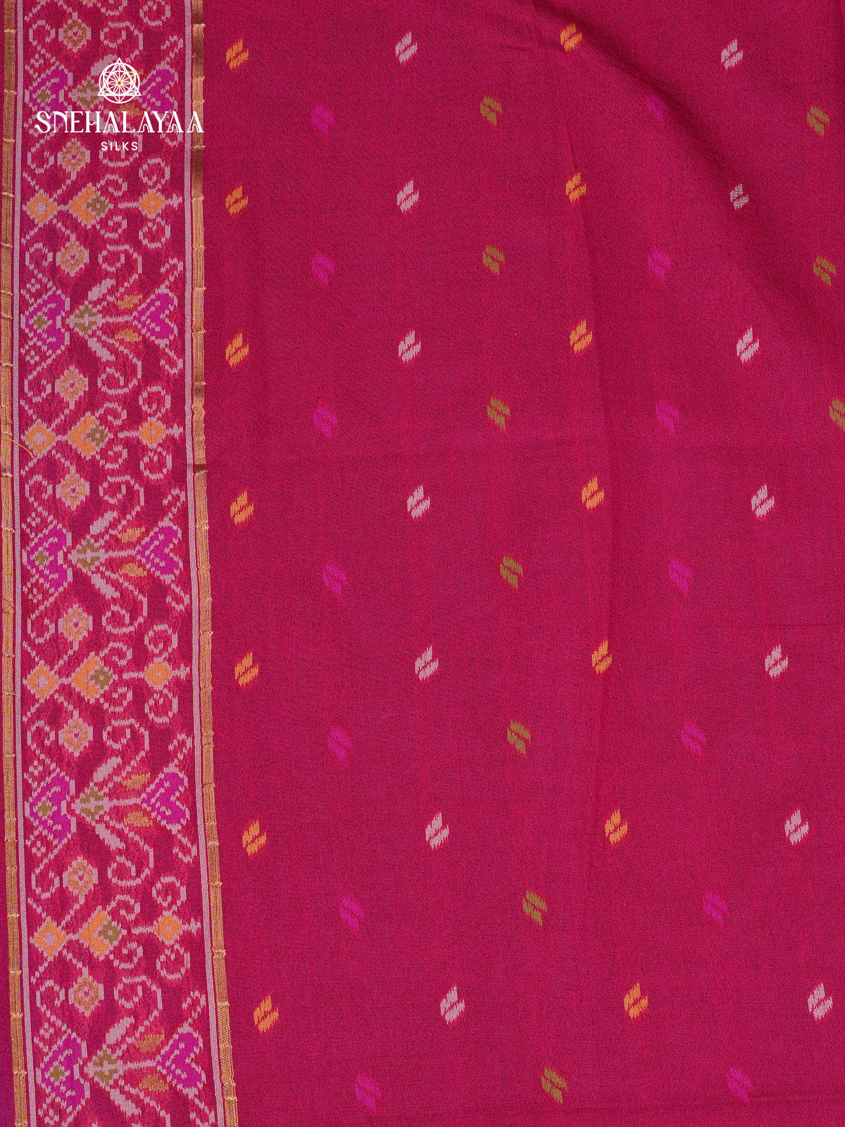 Peacock Blue Ikat Saree