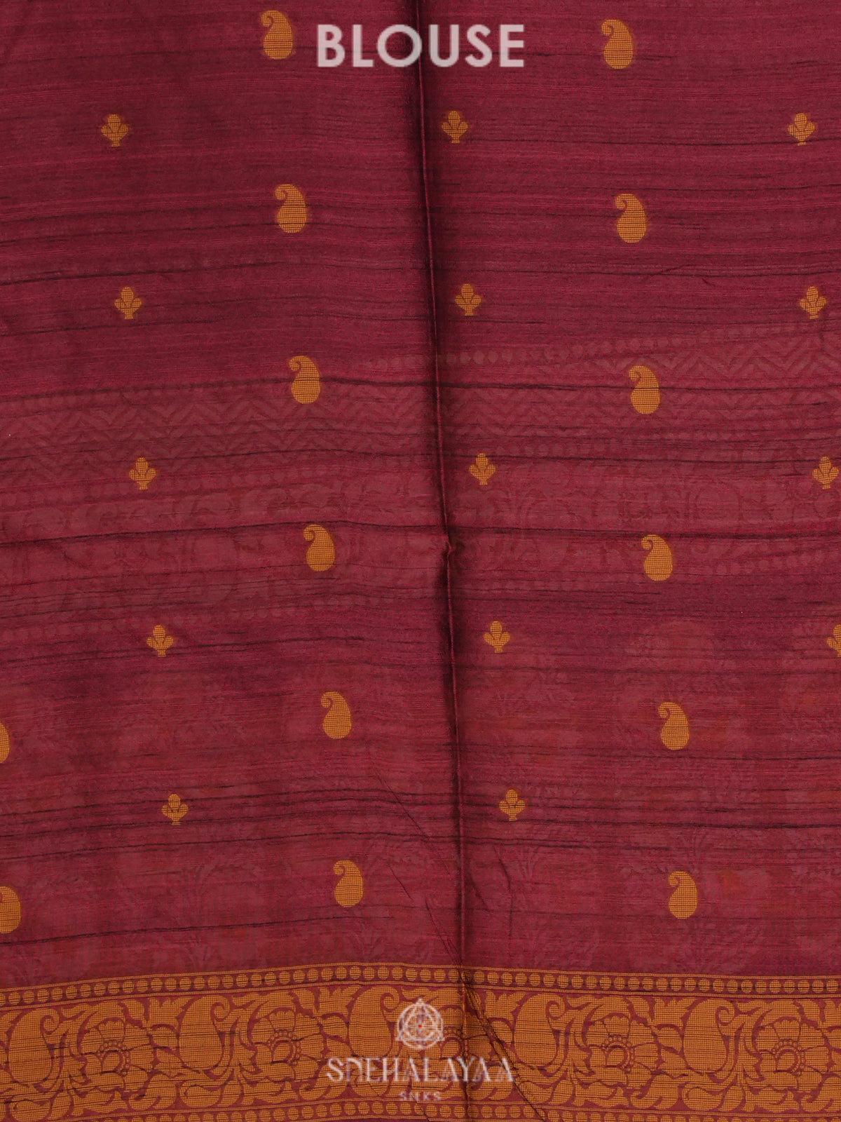 Maroon Munga Tussar Saree