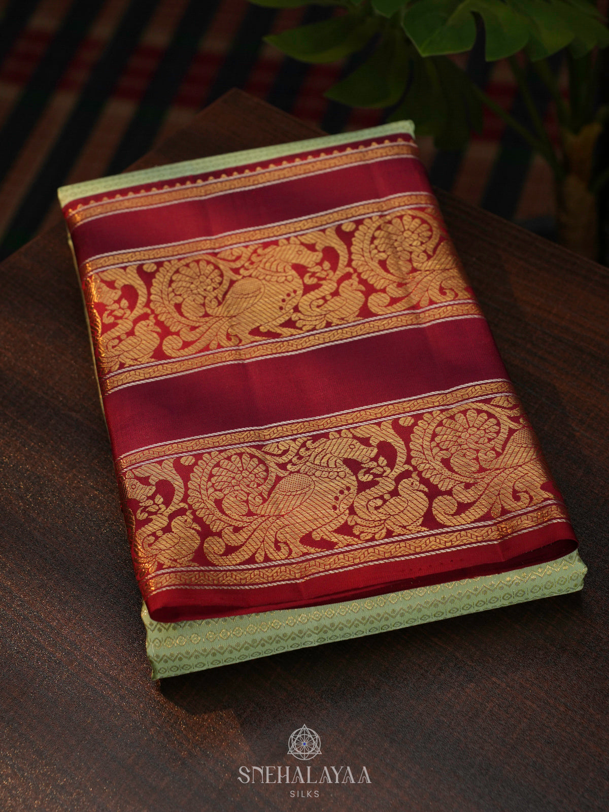 Pista Green Kanjivaram Silk Saree