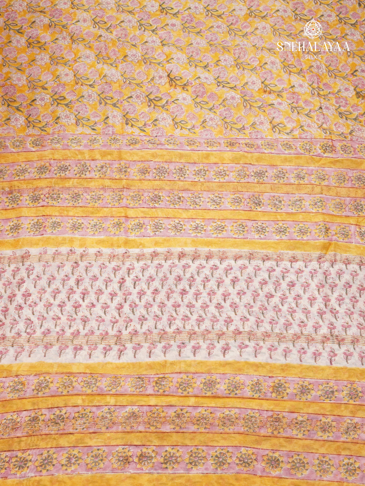 Yellow Chanderi Saree