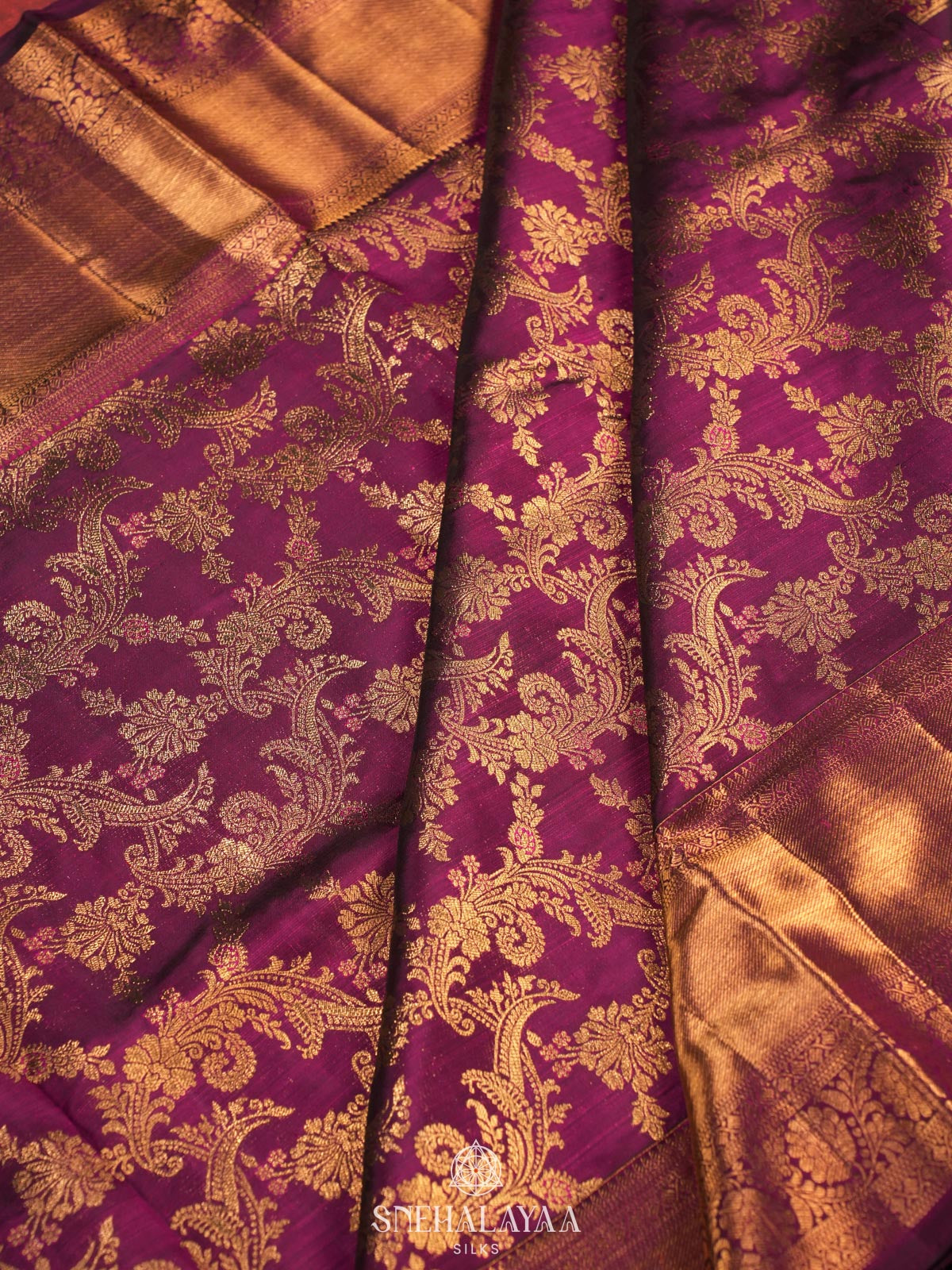 Purple Kanjivaram Silk Saree