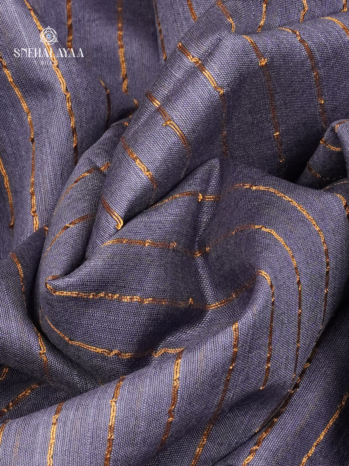 Grey Bamboo Silk Saree