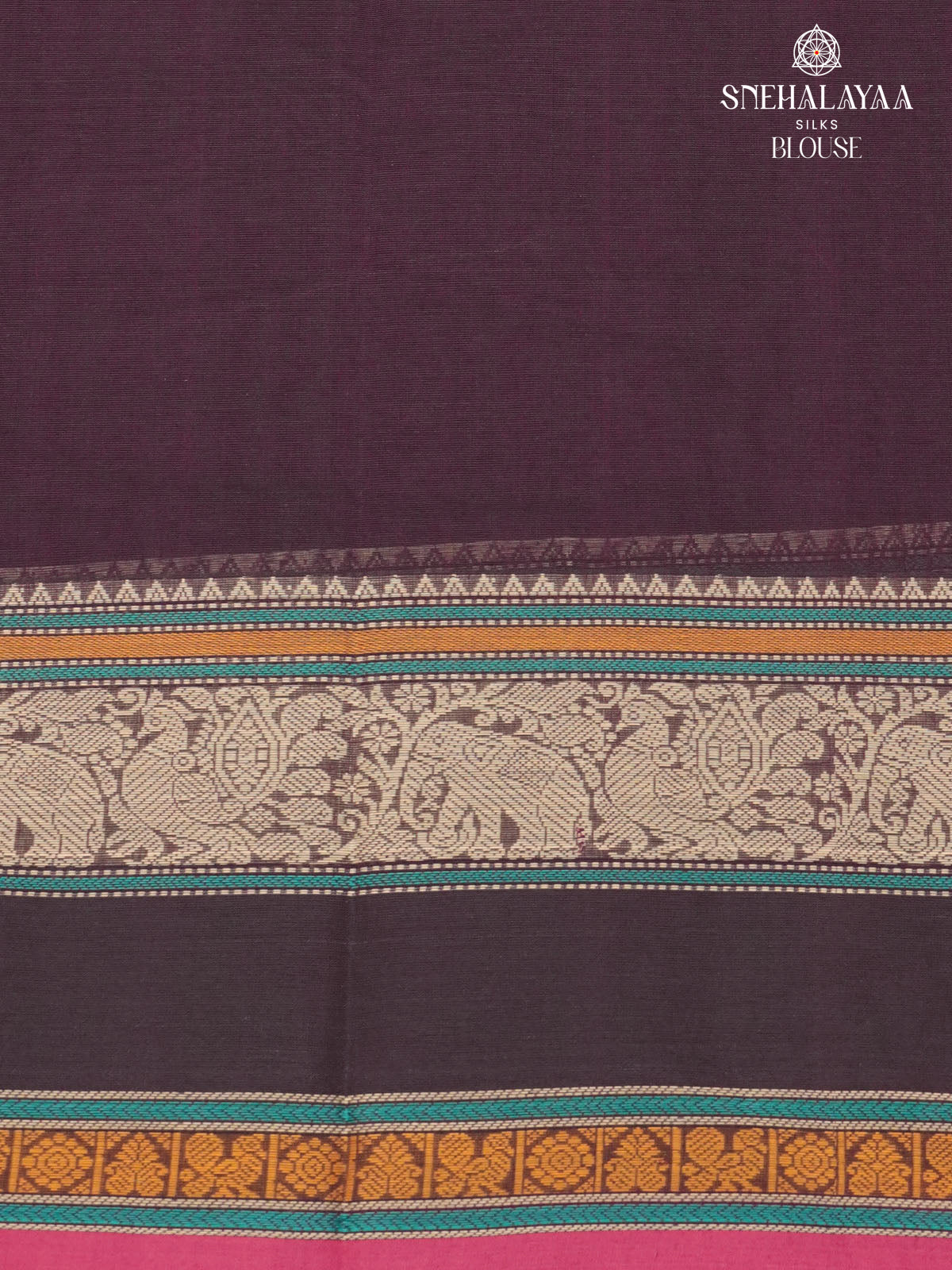 Dark Purple Pure Kanchi Cotton Saree
