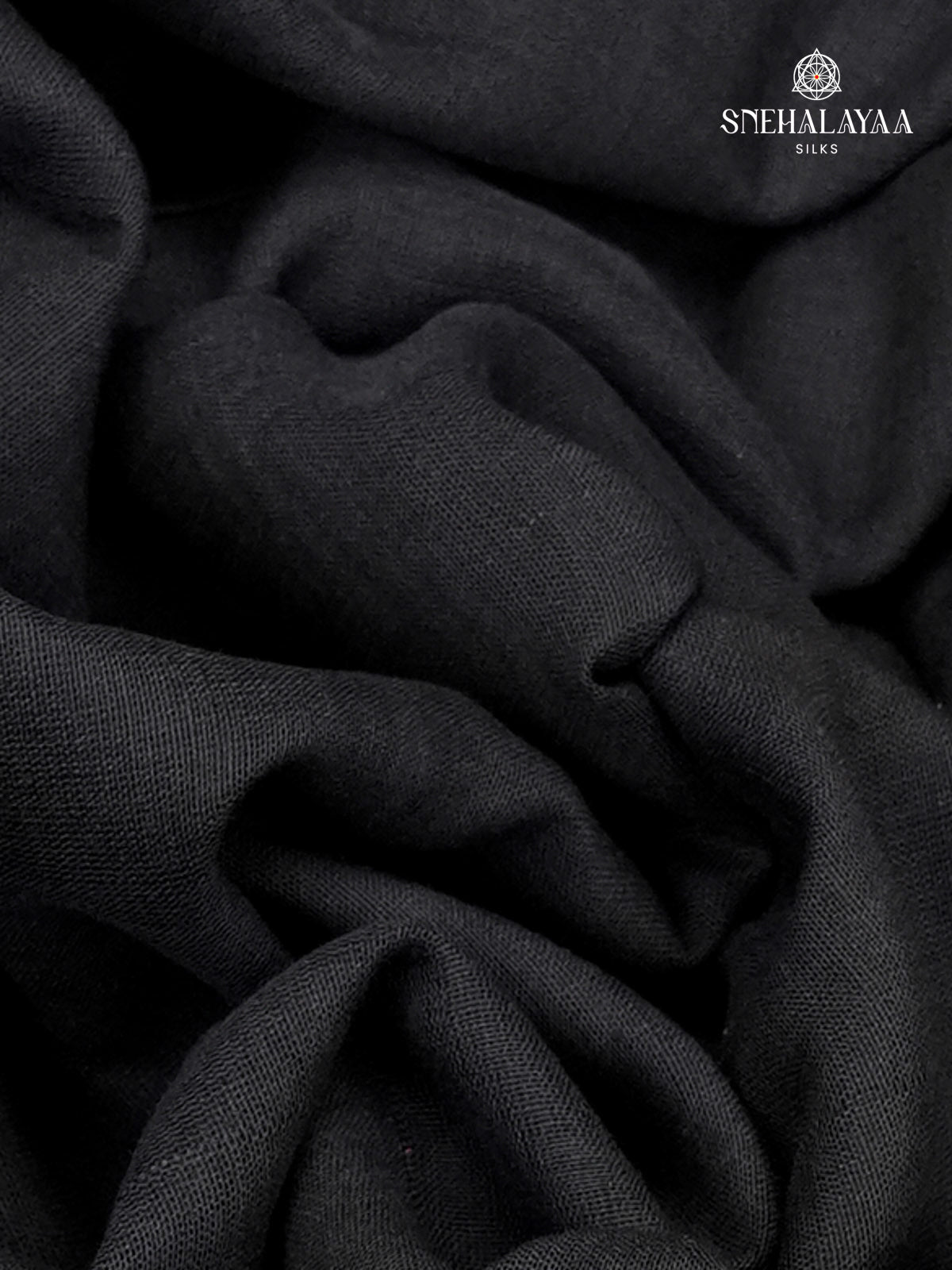 Black Khadi Cotton Saree