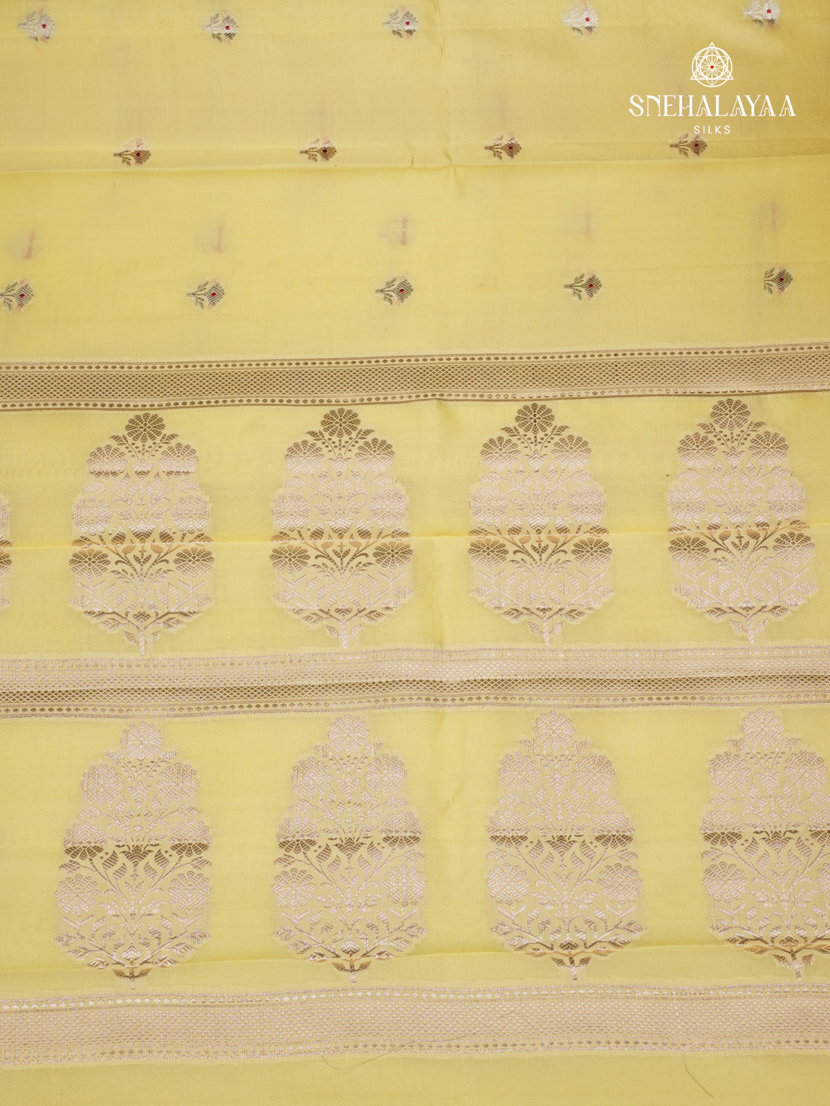 Yellow Banaras Dupion Silk Saree