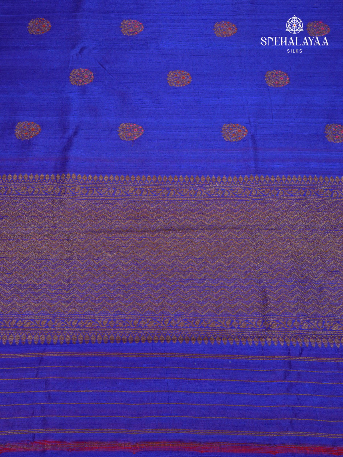 Royal Blue Banaras Raw Silk Saree