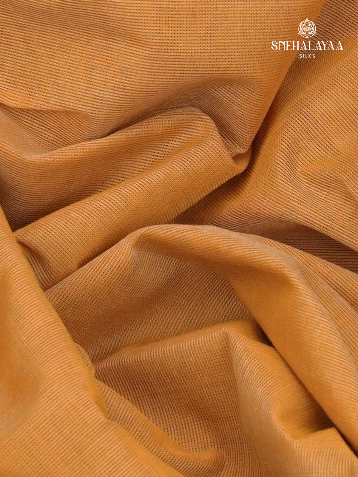 Mustard Yellow Pure Kanchi Cotton Saree