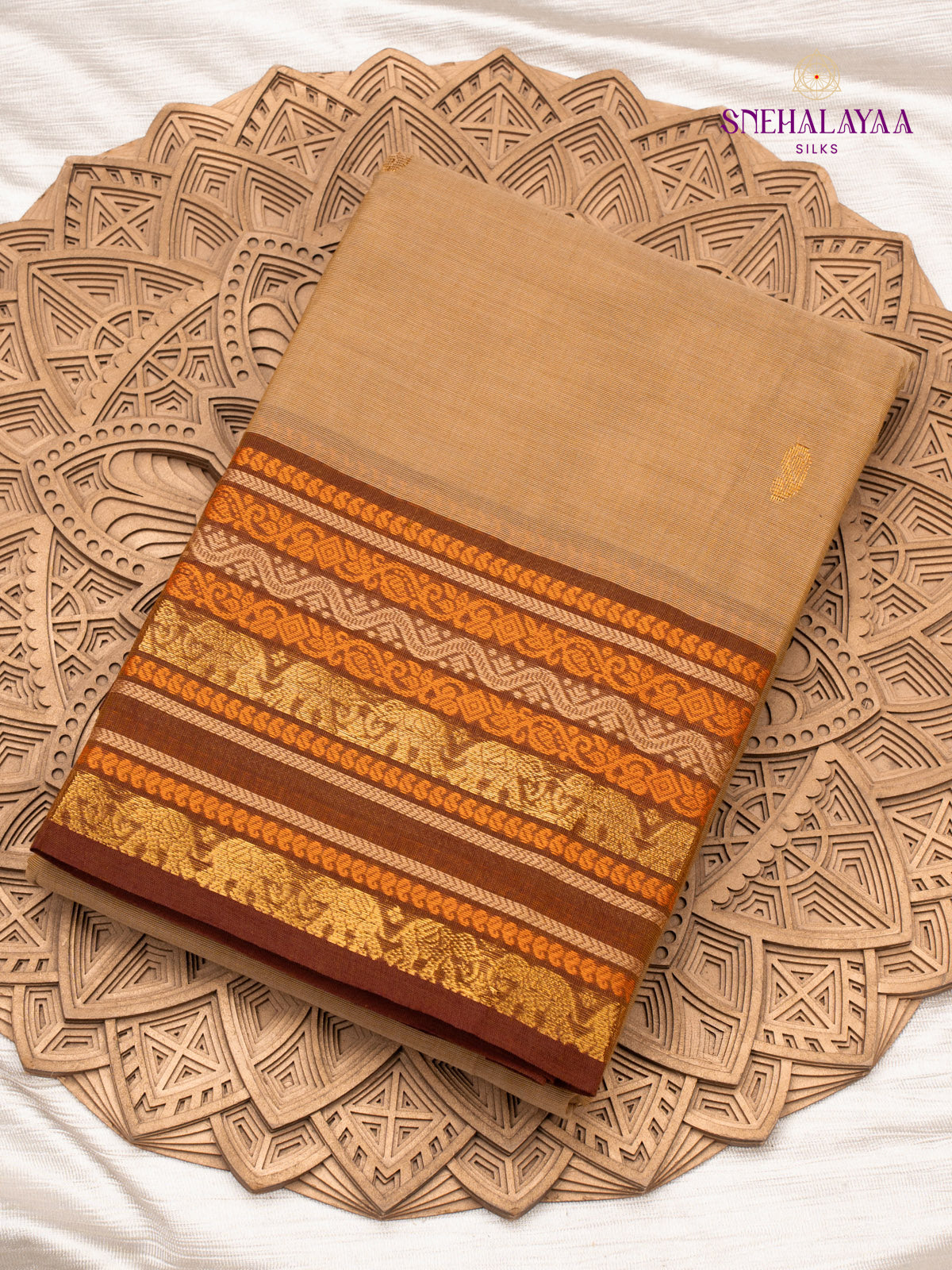 Sandal Chettinad Cotton Saree