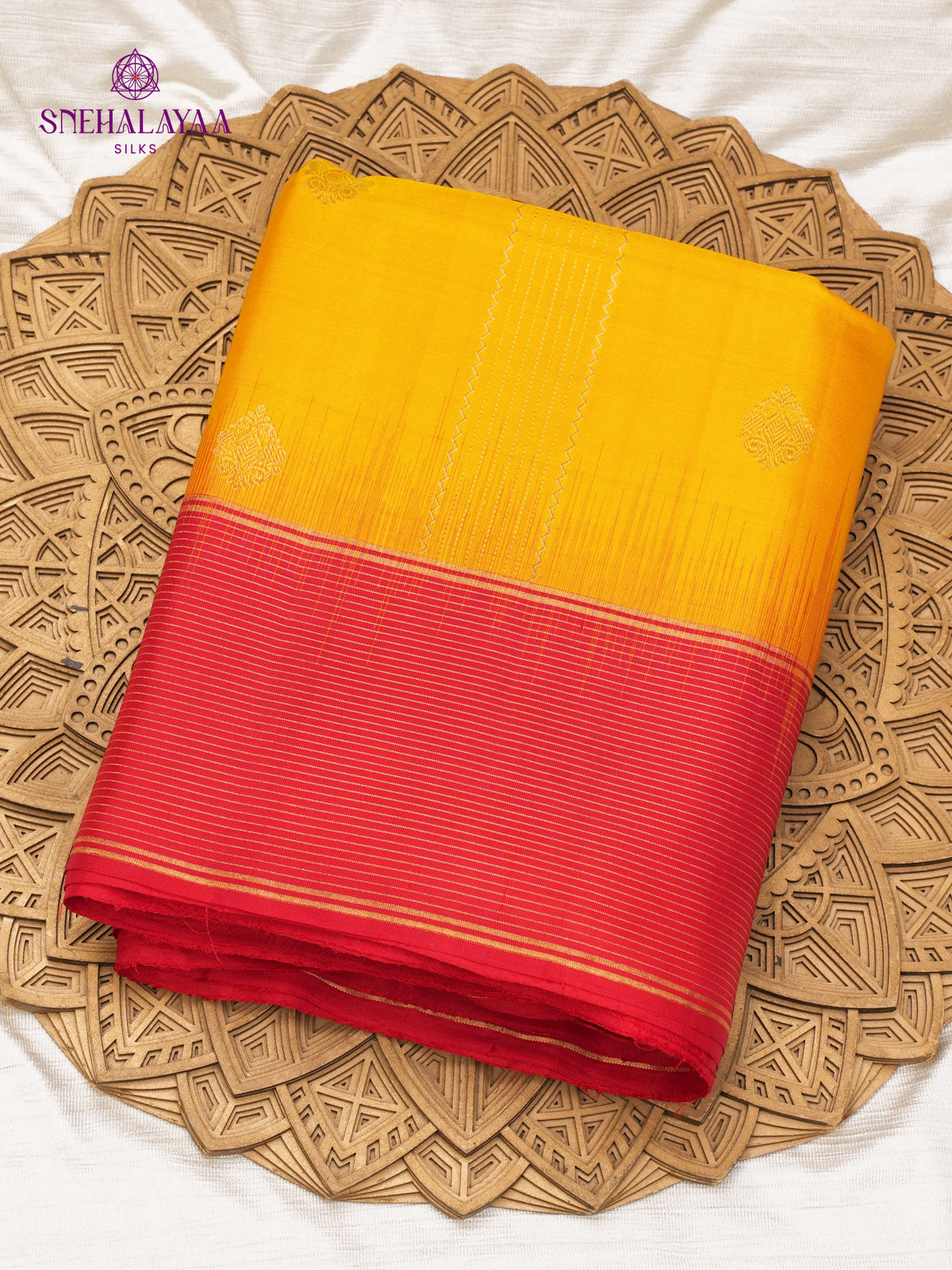 Yellow Kanjivaram Soft Silk Saree