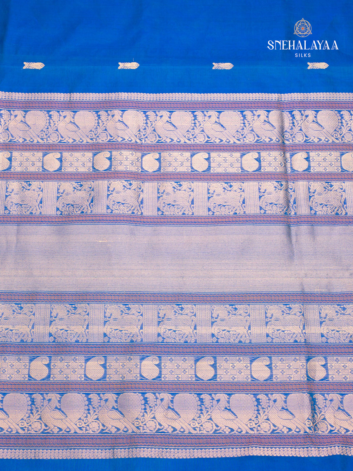 Blue Kanchi Silk Cotton Saree