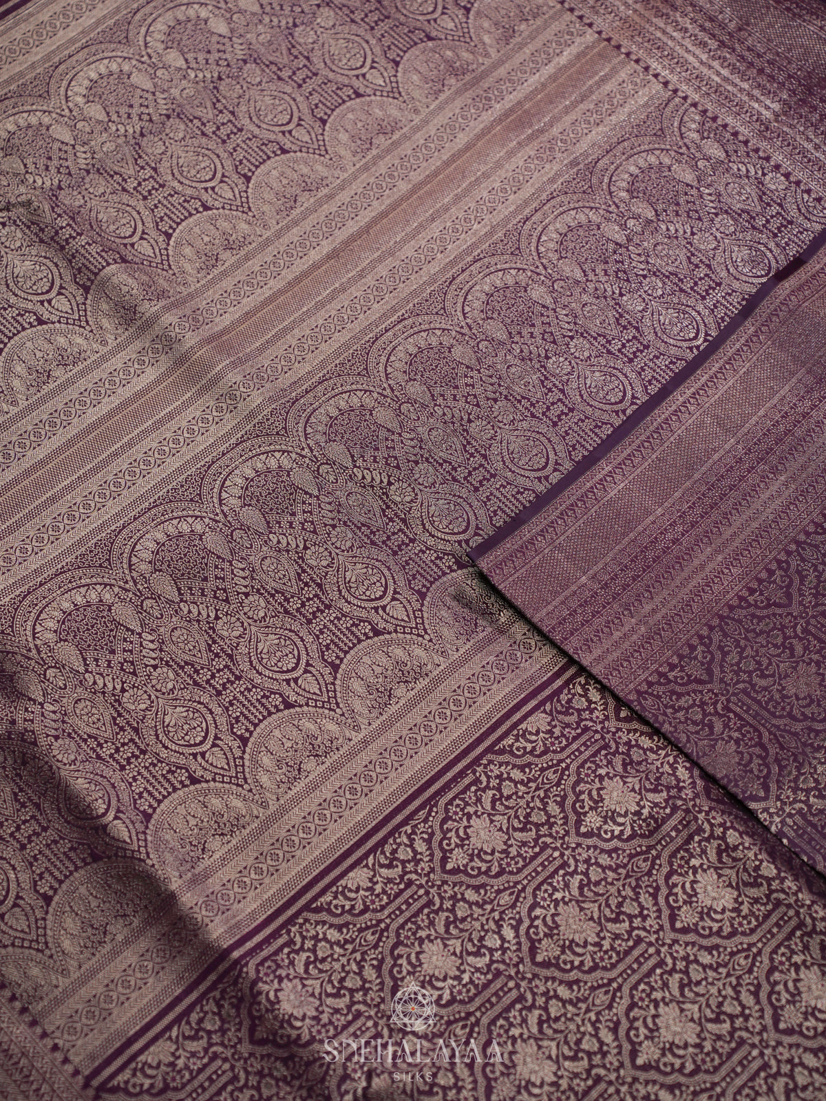Purple Kanjivaram Silk Saree