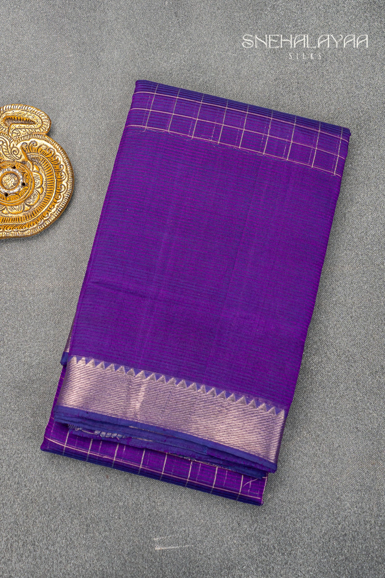 Violet Mangalgiri Silk Saree