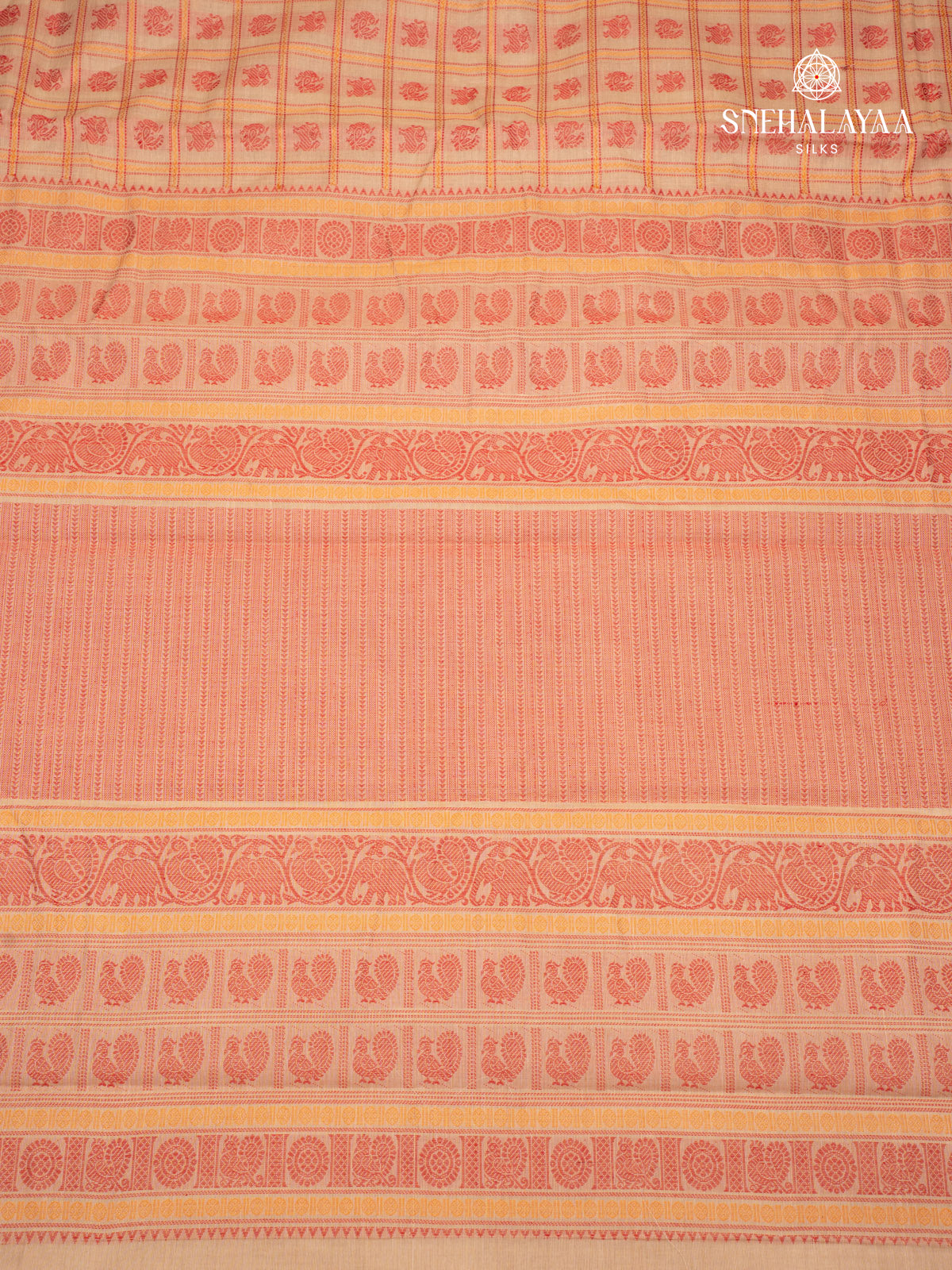 Sandal Pure Kanchi Cotton Saree