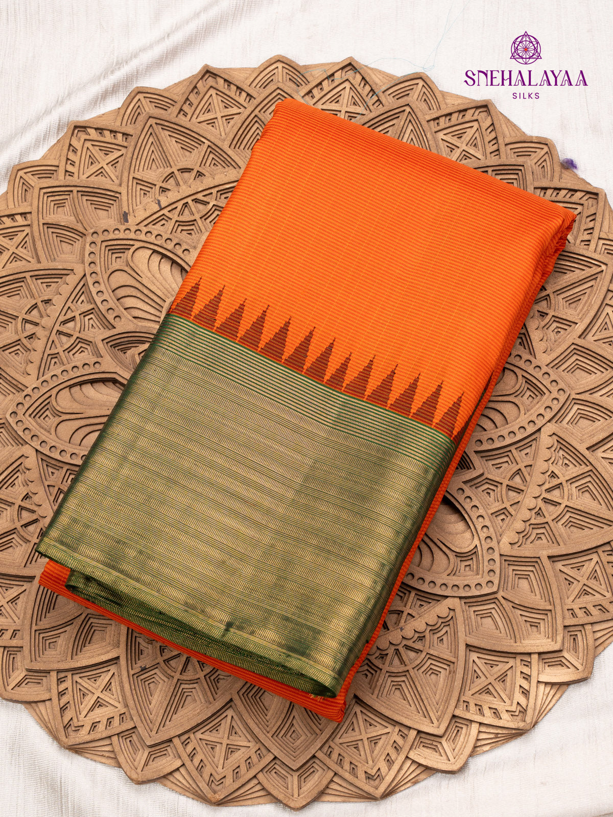 Orange Kanjivaram Silk Saree