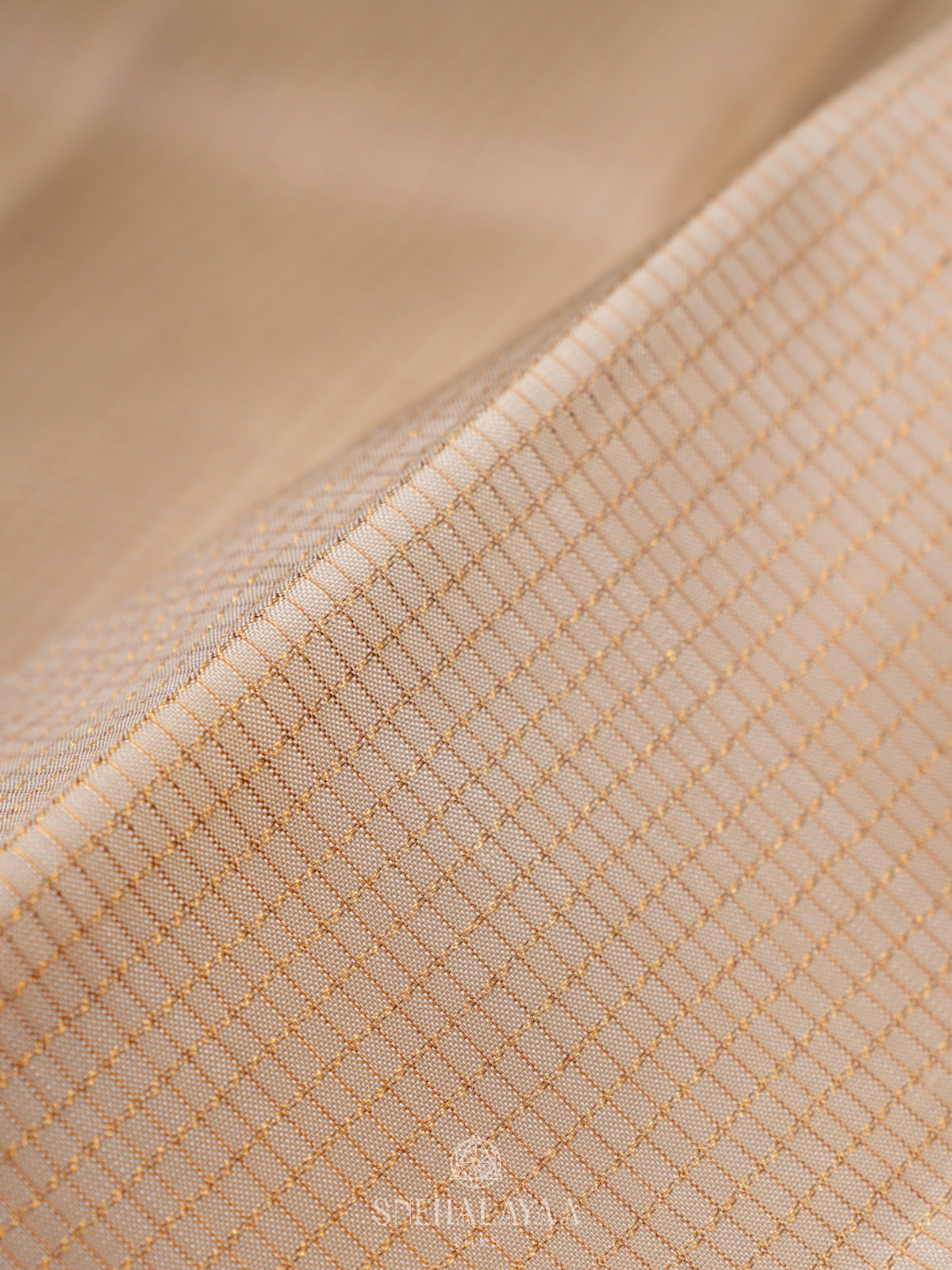 Cream Kanjivaram Silk Saree