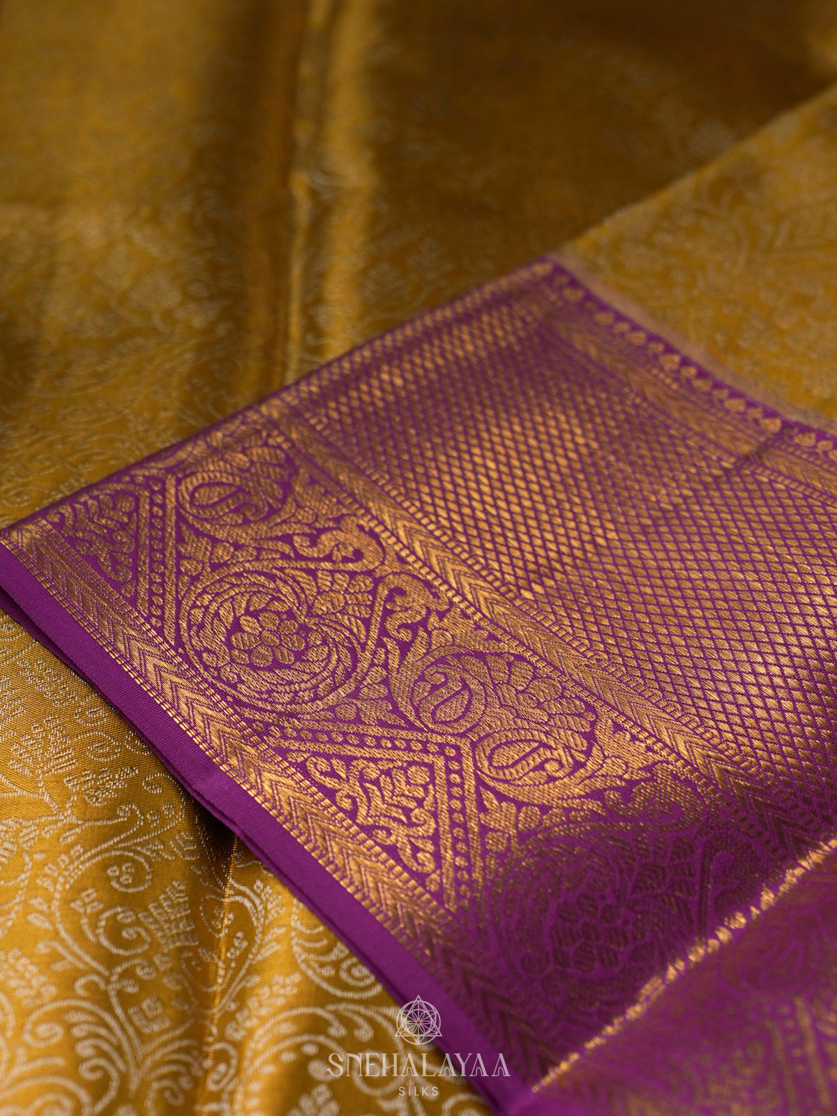 Yellow Kanjivaram Silk Saree