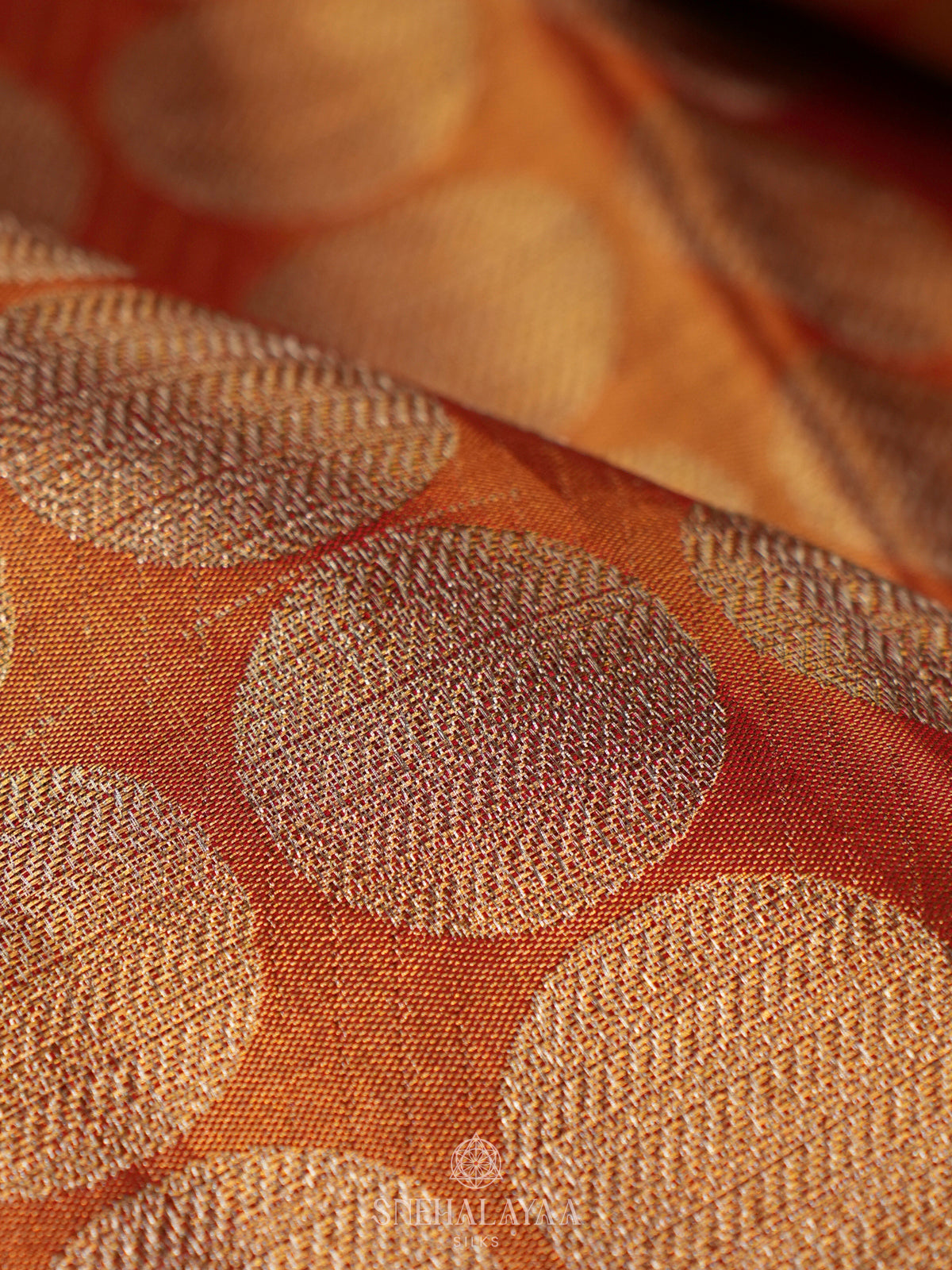 Orange Kanjivaram Silk Saree