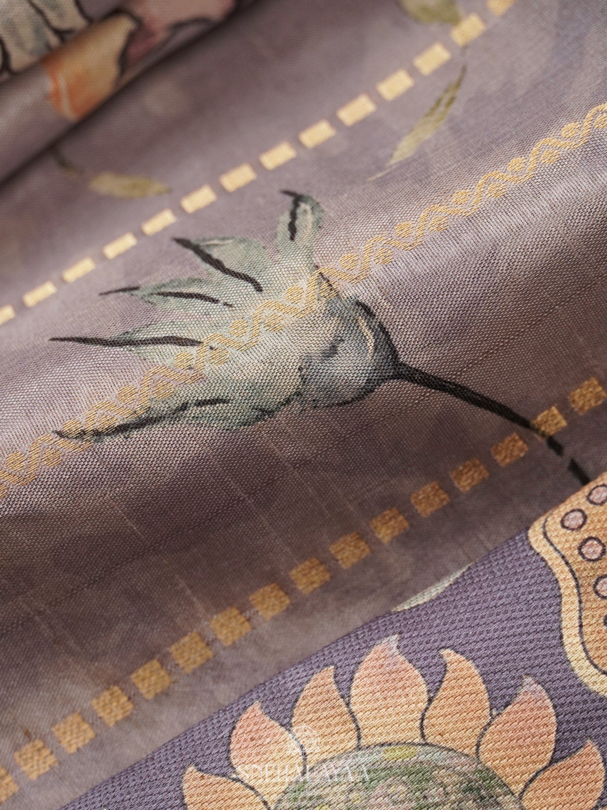 Pastel Purple Tussar Saree
