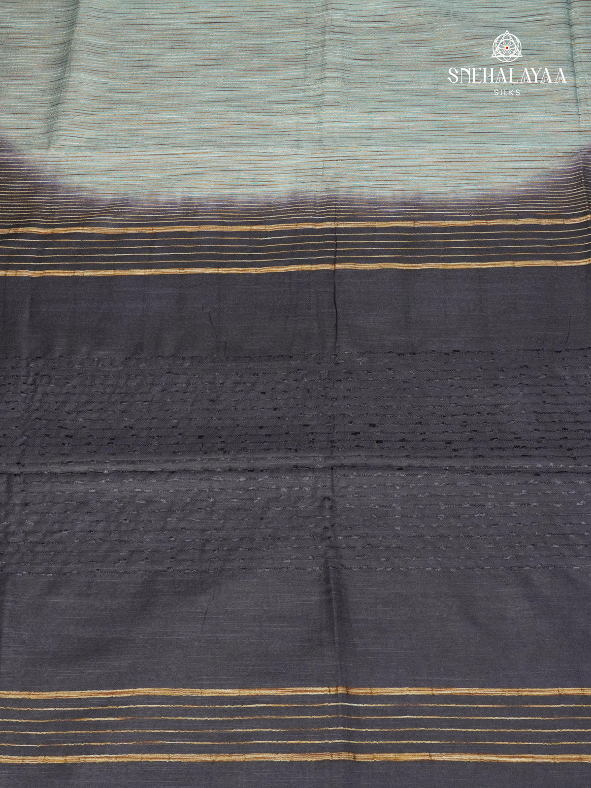 Teal Blue Bamboo Silk Saree