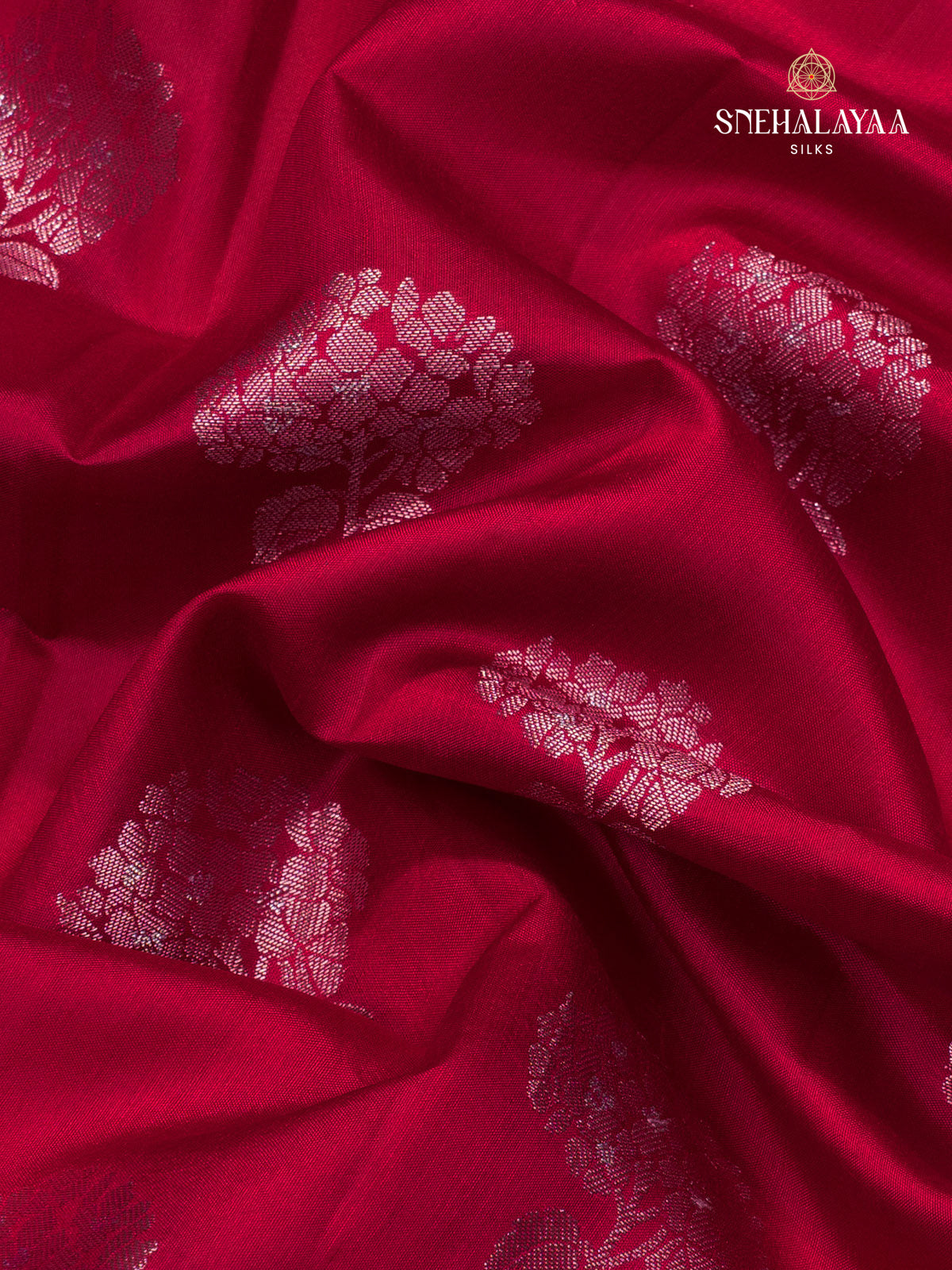 Red Banaras Dupion Saree