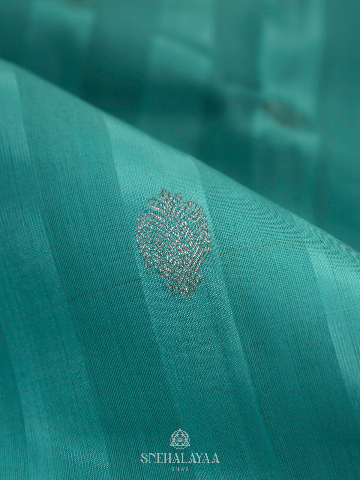 Blue Kanchi Linen Silk Saree